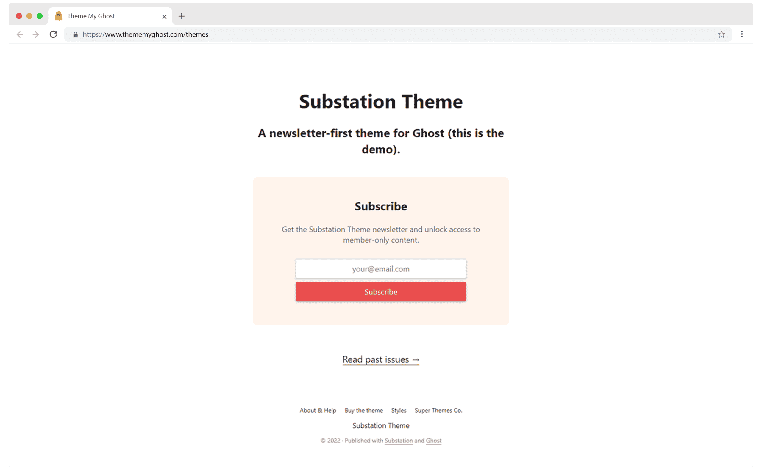 Substation - Premium Ghost theme as a Substation alternative on Ghost by Super Themes Co Dan Rowden