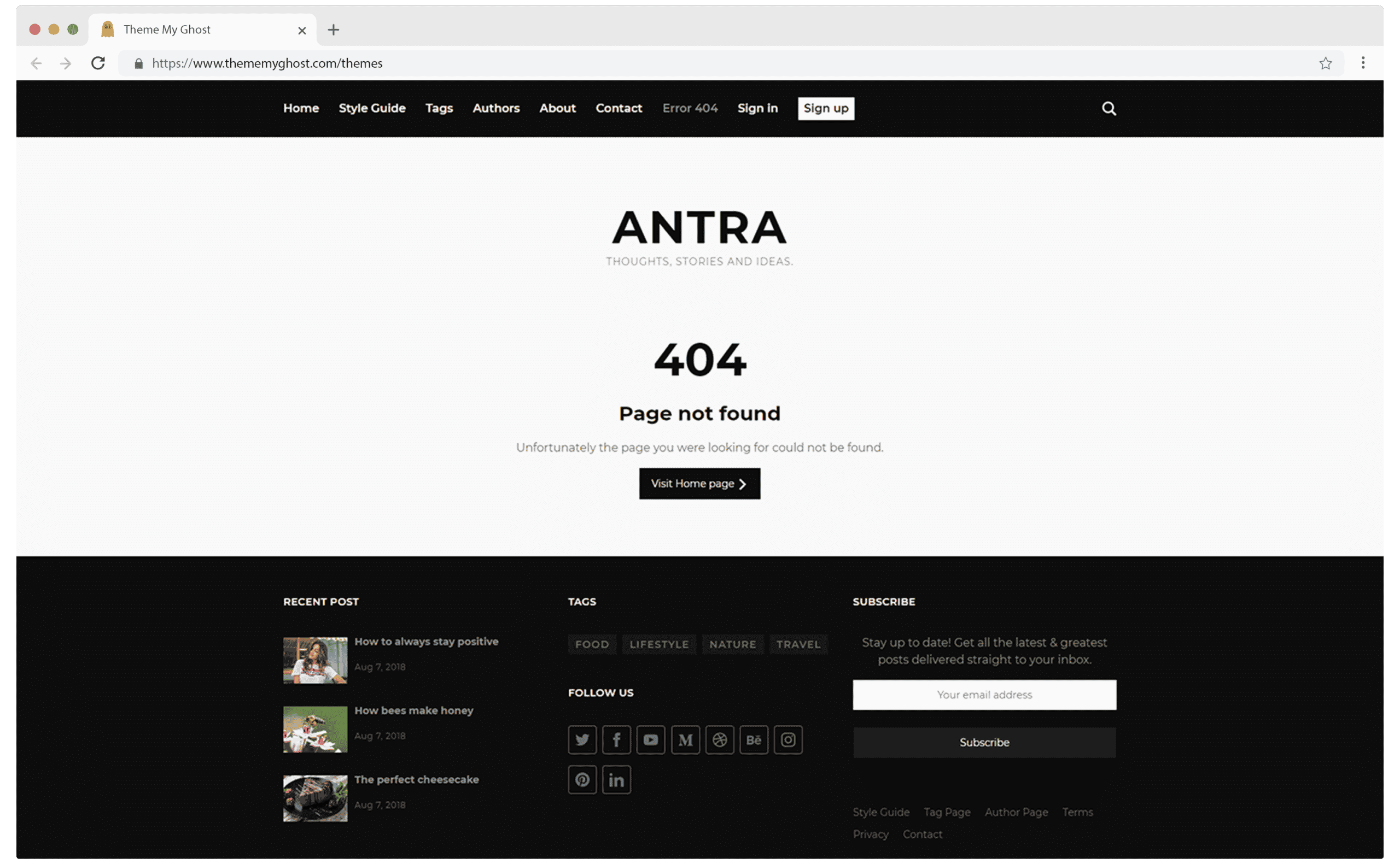 Antra Premium Ghost Blog CMS Theme with Dark Mode for Portfolio Magazine Newsletter Photography Podcasts Travel Fashion Personal Blog on ThemeForest Ghost Marketplace by GBJ Solution 7 1