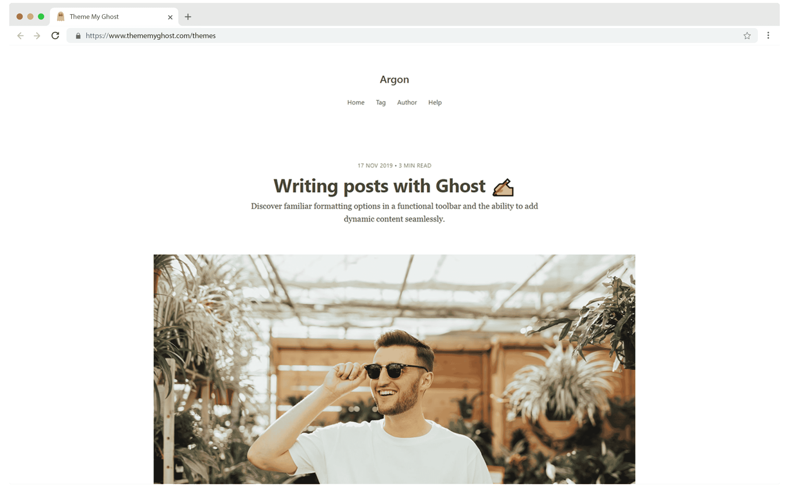 Argon Free Ghost CMS Theme for Personal Blog on Ghost Themeforest Ghost Marketplace 4 1