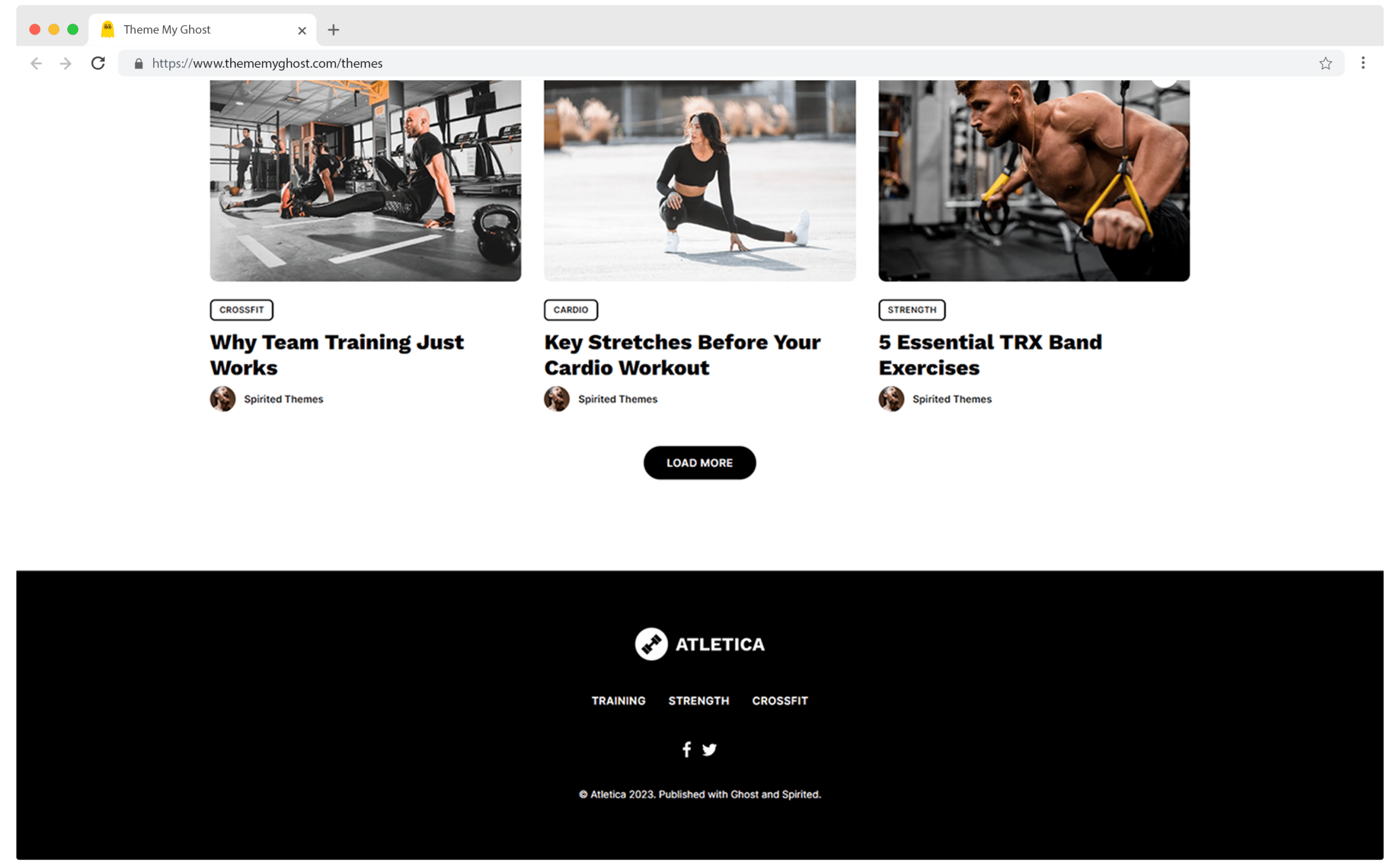 Atletica Premium Ghost CMS theme by Spirited Themes for your Athletic and Physical Fitness Ghost Blog 1 3