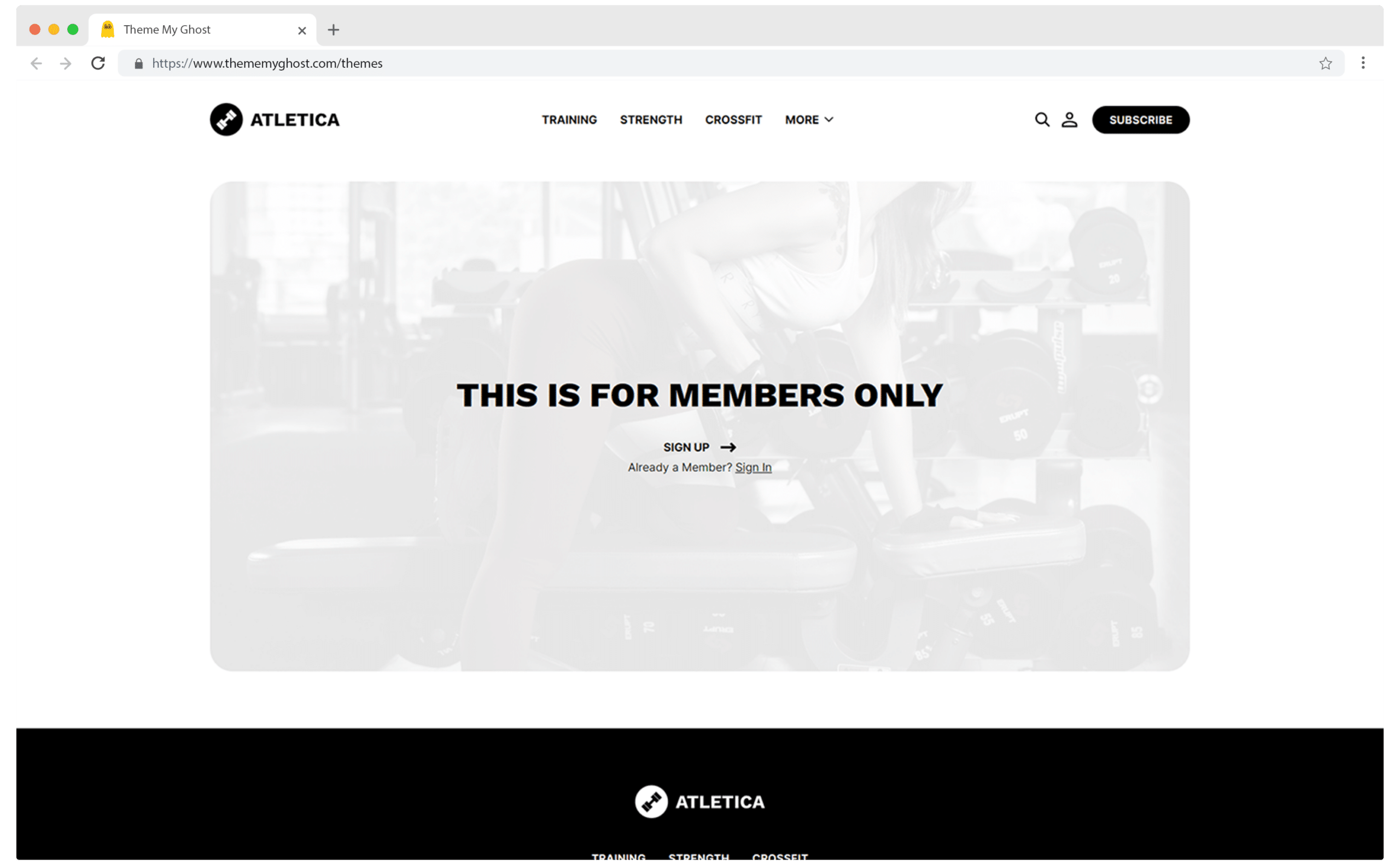 Atletica Premium Ghost CMS theme by Spirited Themes for your Athletic and Physical Fitness Ghost Blog 5 1