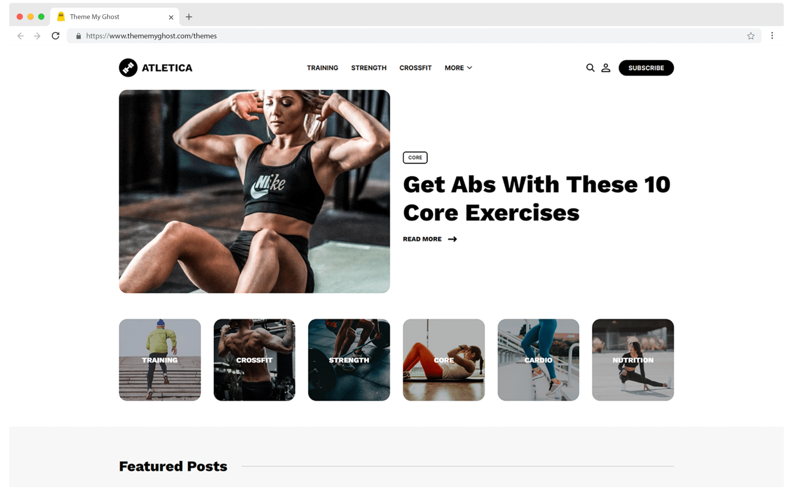 Atletica Premium Ghost CMS theme by Spirited Themes for your Athletic and Physical Fitness Ghost Blog 6 1