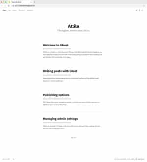 Attila - FREE Ghost theme download from Github