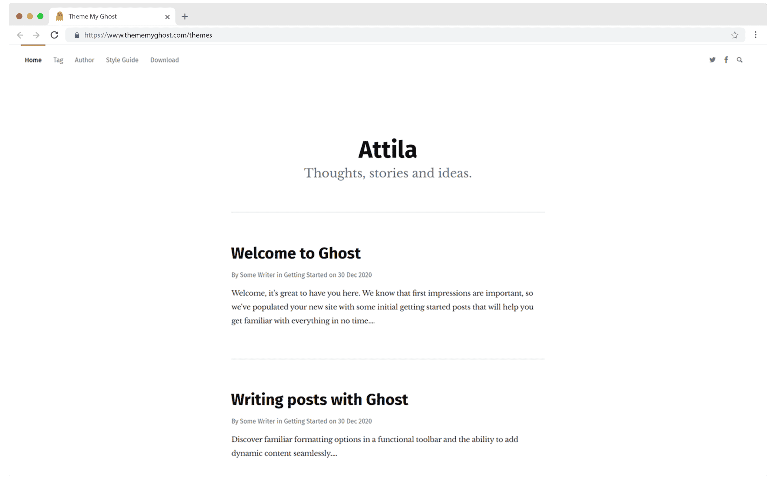 Attila Free Ghost CMS Blog Theme Template by Zutrinken 1