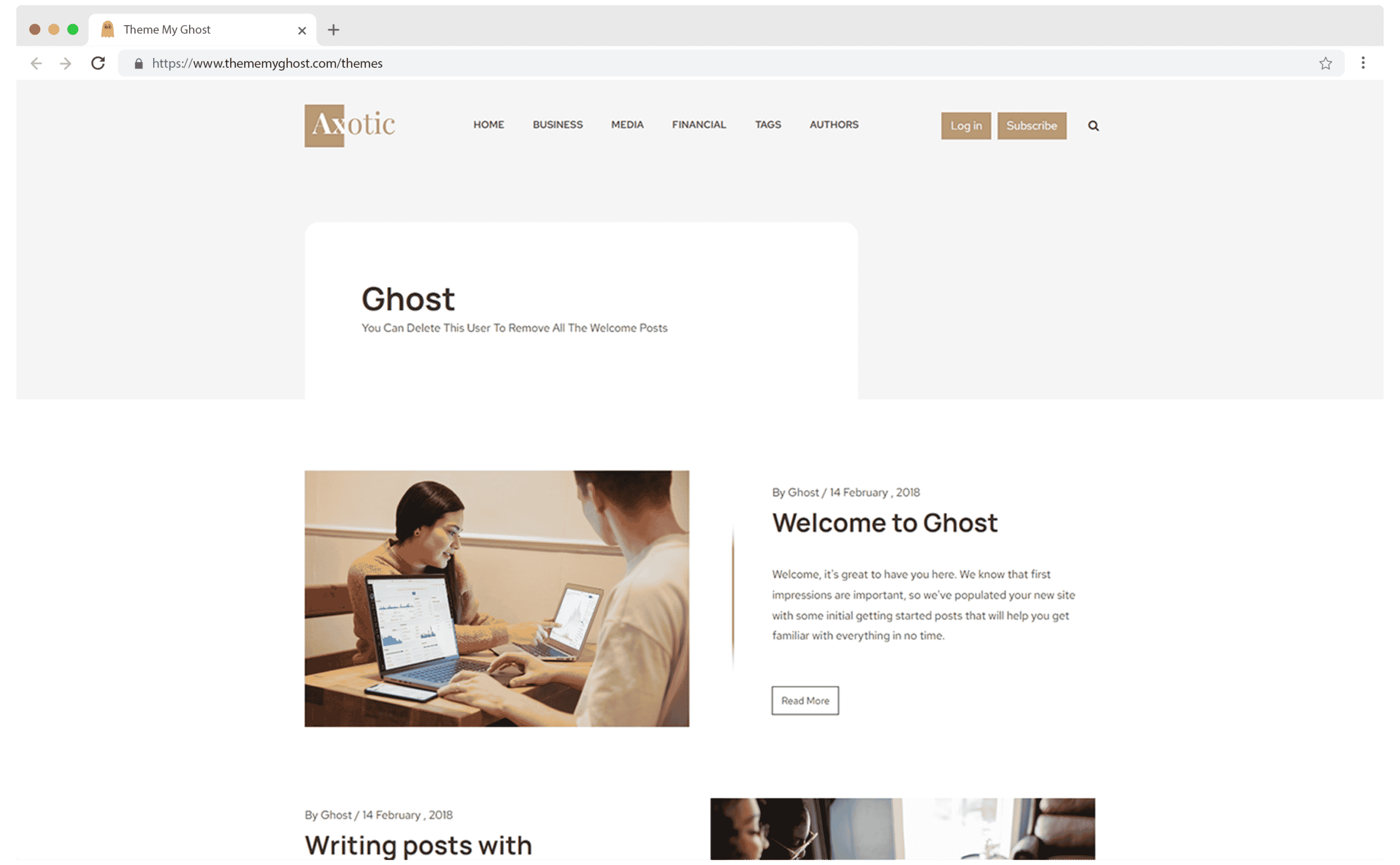 Axotic Premium Ghost CMS theme template for Ghost Blog for Travel Personal News Blog on Themeforest Ghost Marketplace 3 1