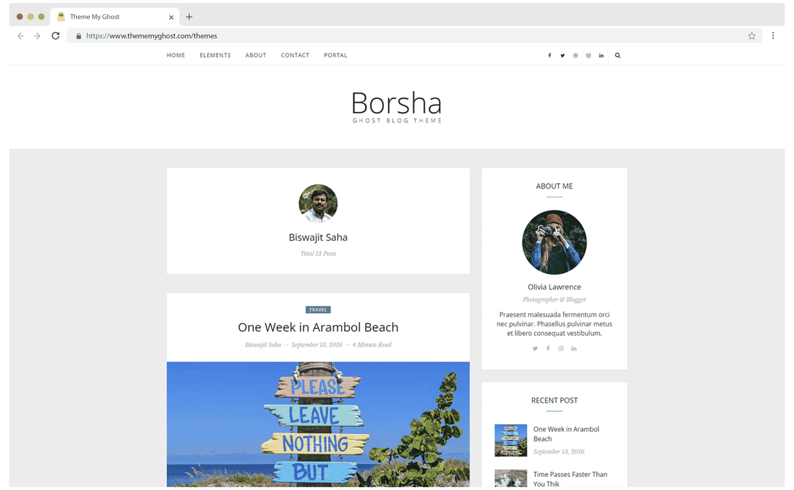 BORSHA Premium Ghost Blog CMS Theme with Dark Mode for Portfolio Magazine Newsletter Photography Podcasts Travel Fashion Personal Blog on ThemeForest Ghost Marketplace by GBJ Solution 5 1