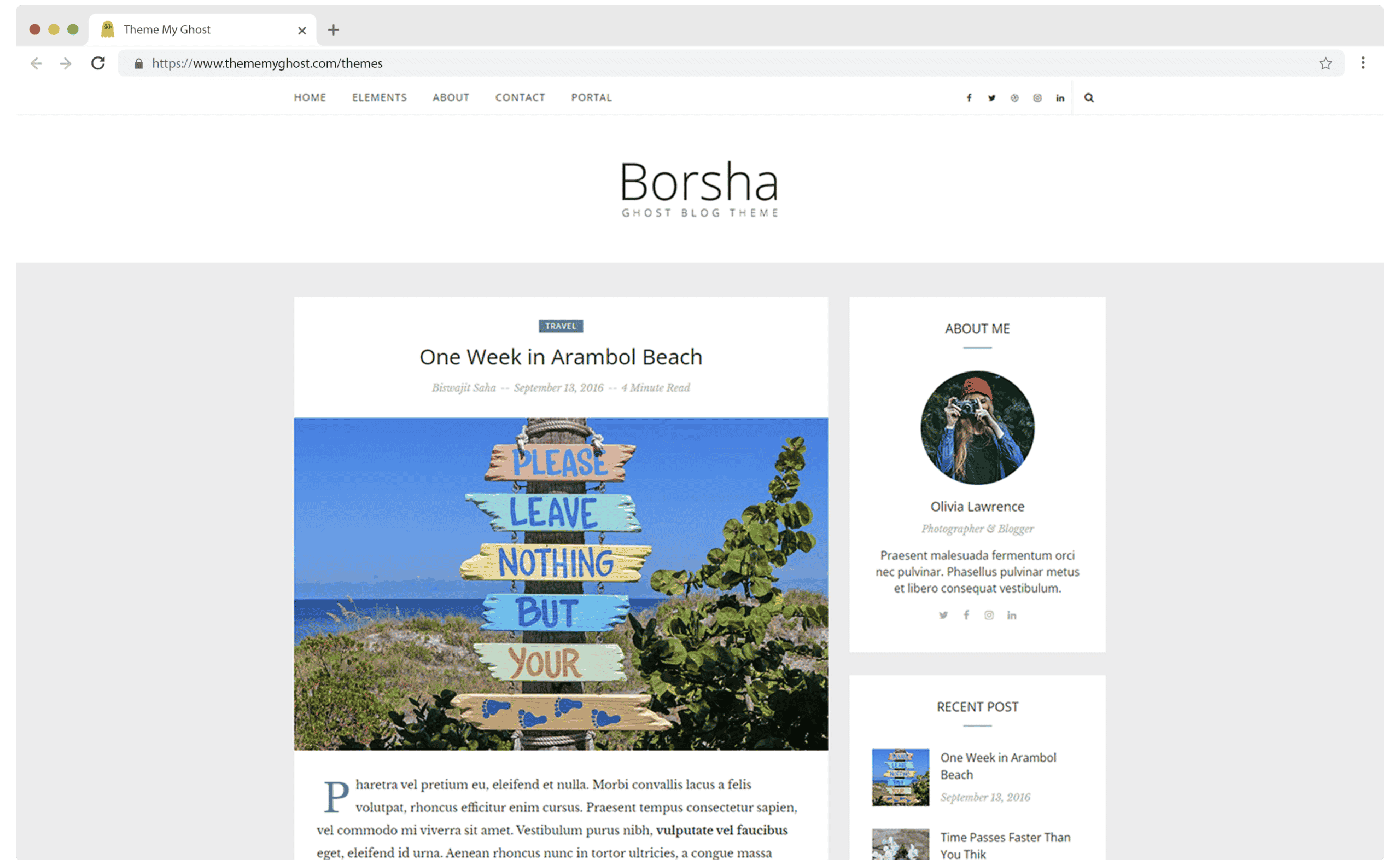BORSHA Premium Ghost Blog CMS Theme with Dark Mode for Portfolio Magazine Newsletter Photography Podcasts Travel Fashion Personal Blog on ThemeForest Ghost Marketplace by GBJ Solution 8 1