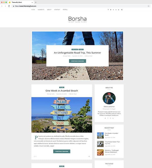 Borsha - Premium Ghost theme by GBJ Solution