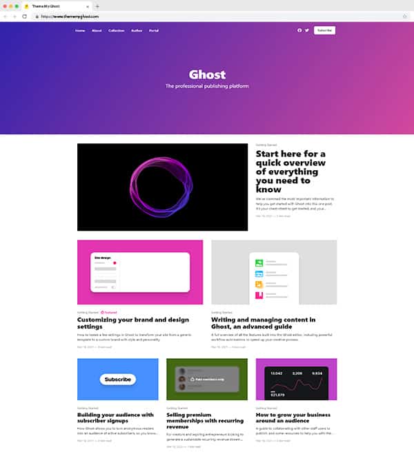 Casper - Official and FREE Ghost theme