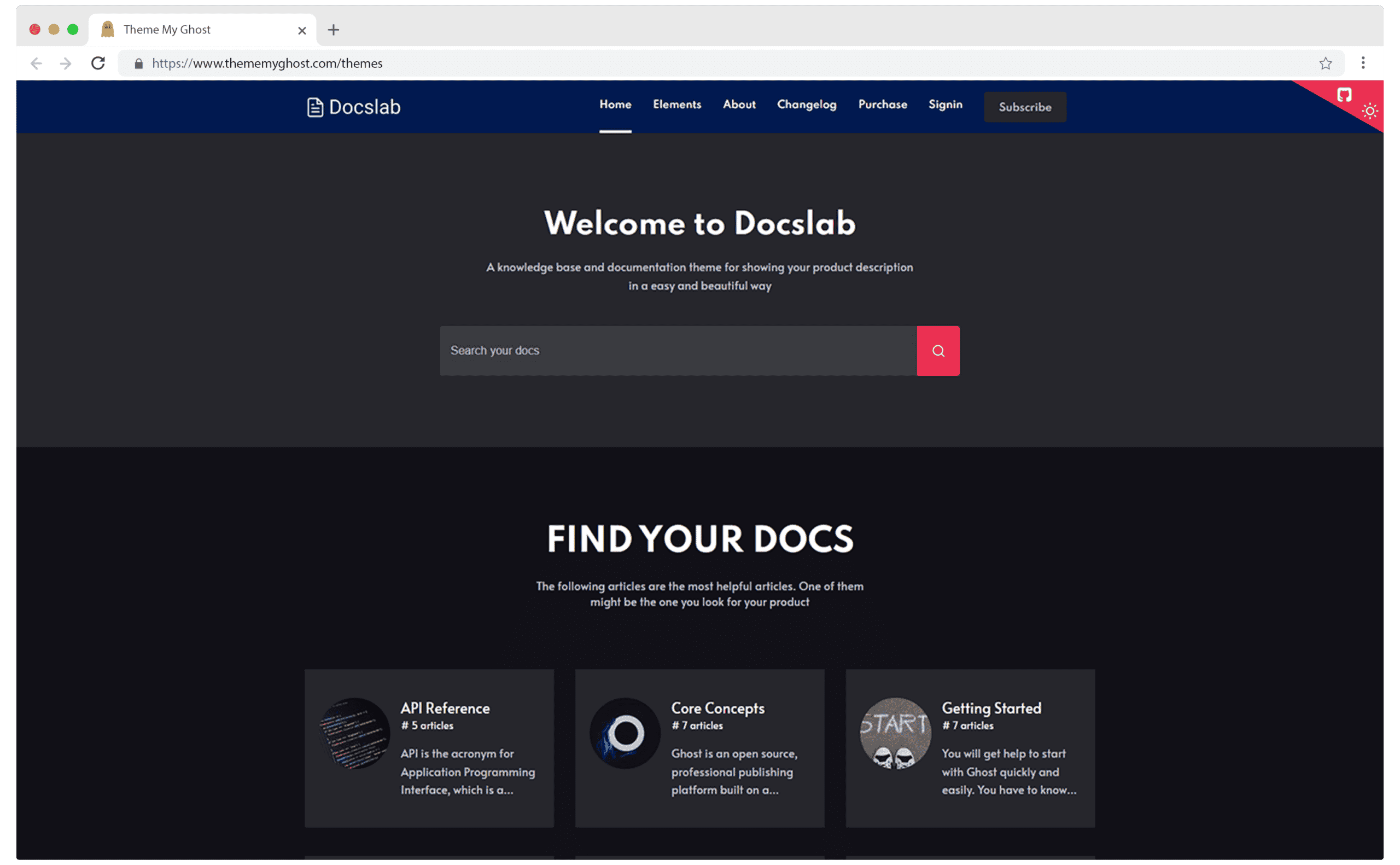 DOCSLAB Premium Minimal Ghost Blog CMS Theme with Dark Mode for Changelog Documentation Newsletter Personal Blog on ThemeForest Ghost Marketplace by Electron Themes 4 1