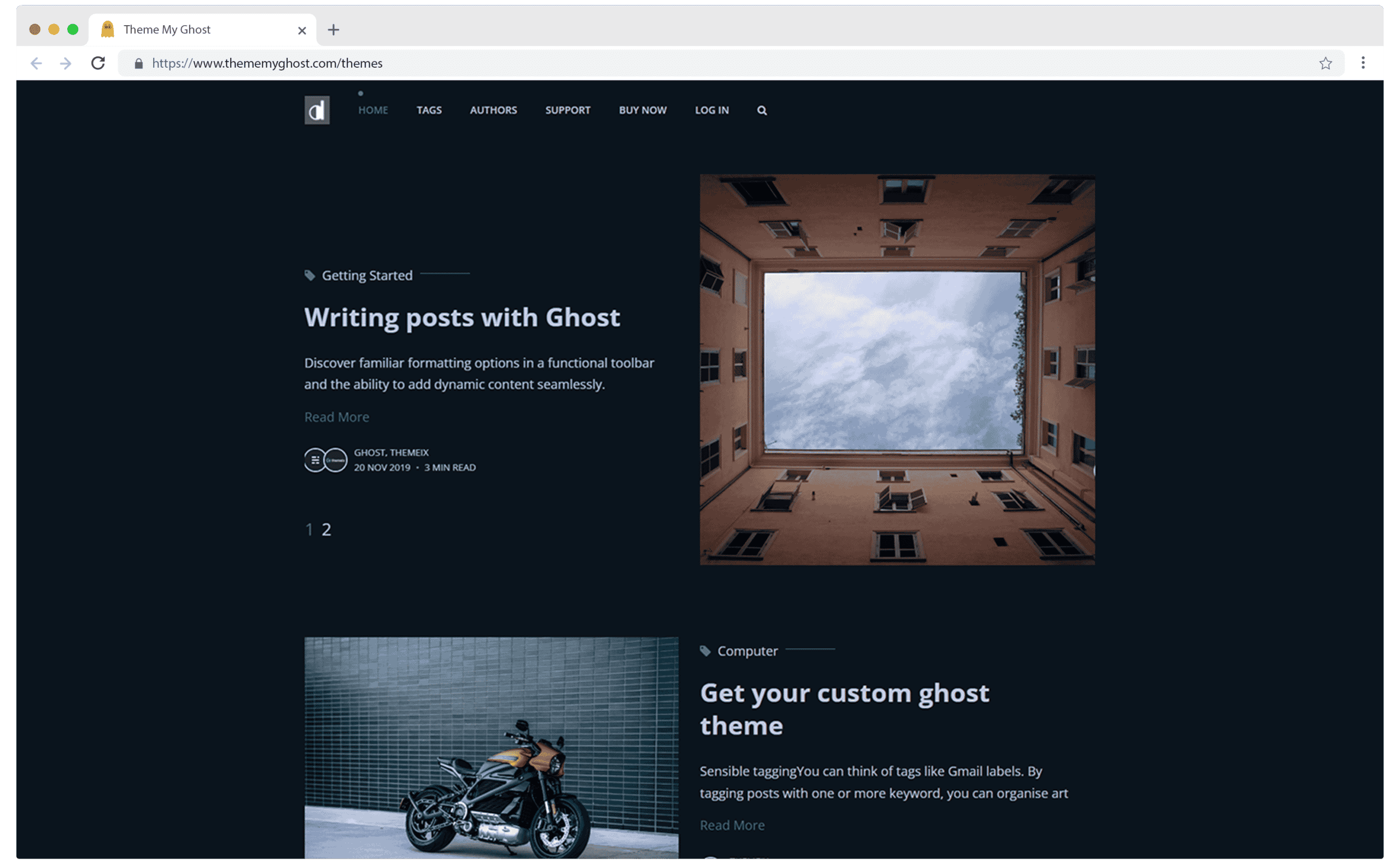 Darkbiz Premium Ghost blog CMS theme by Themeix 24