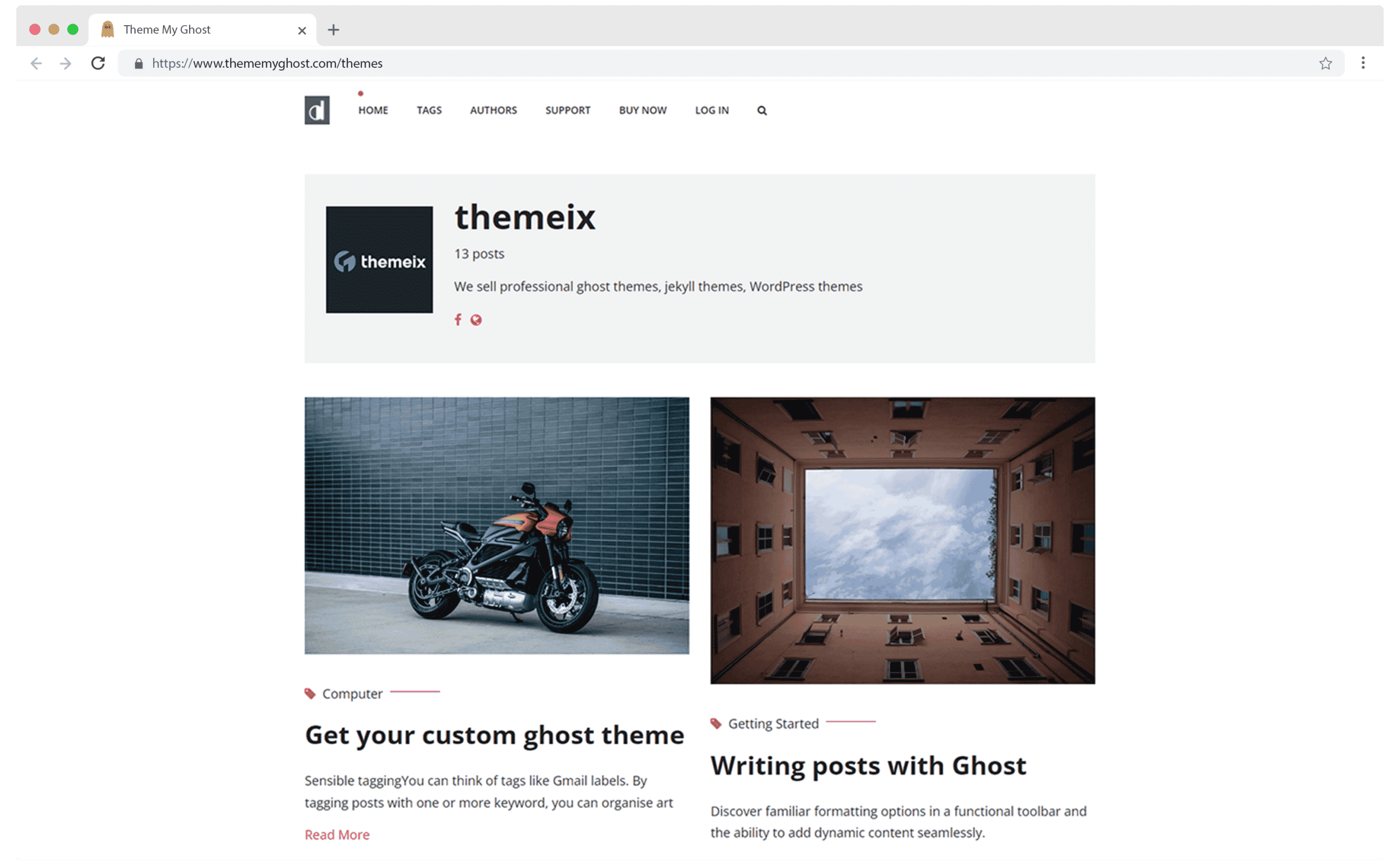 Darkbiz Premium Ghost blog CMS theme by Themeix 8