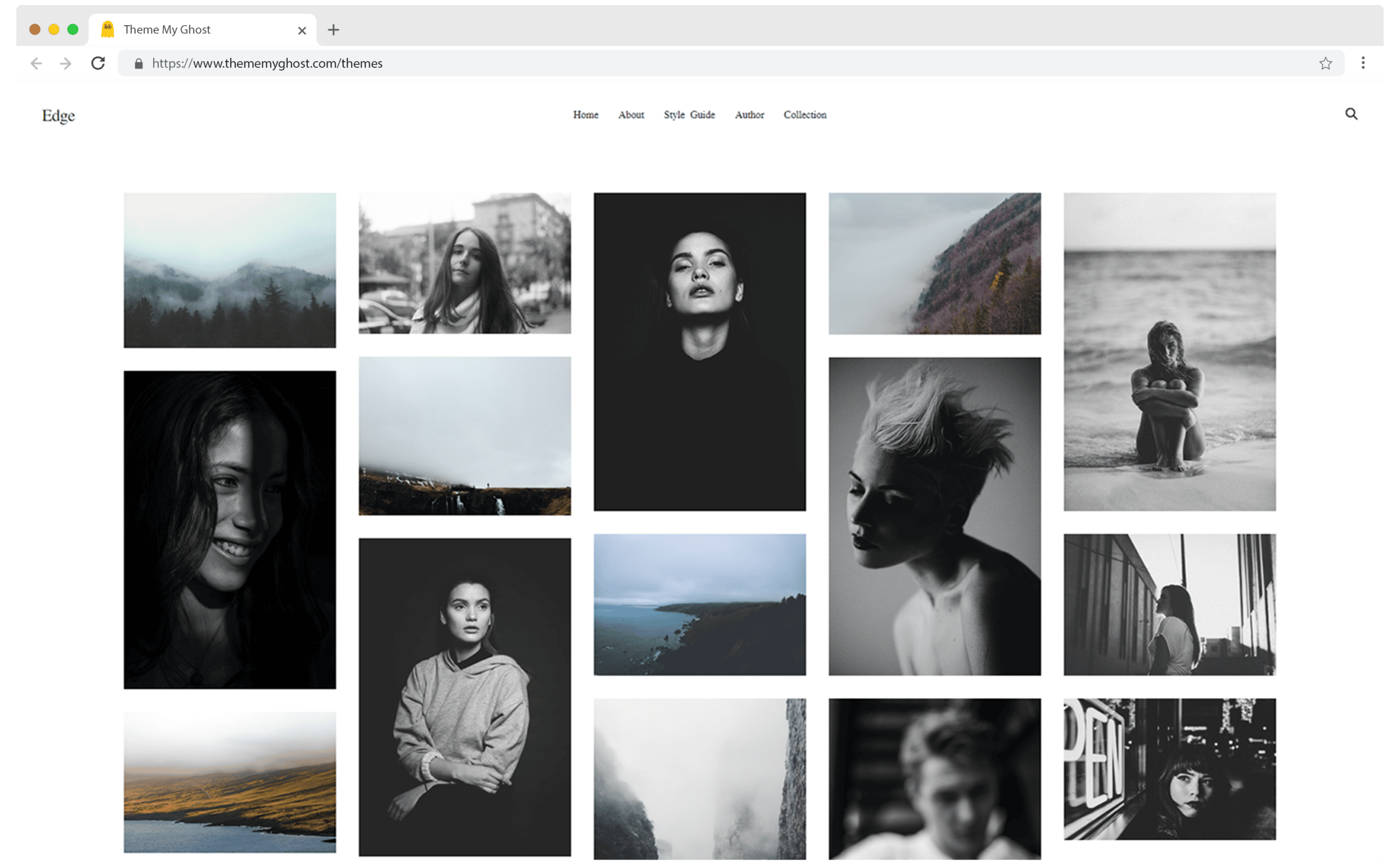 Edge Official Free Ghost Theme Template for Photography by Ghost 1