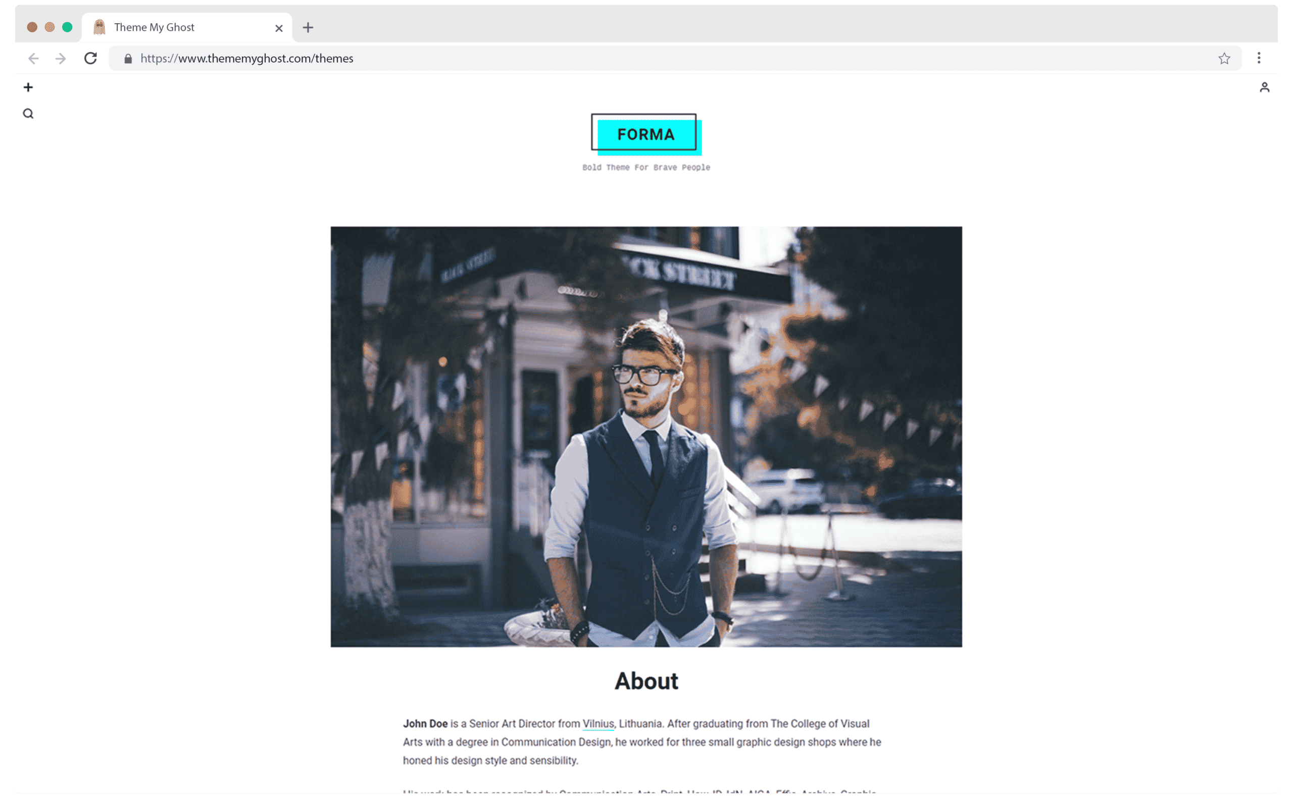 FORMA Premium Ghost Blog CMS Theme with Dark Mode for Portfolio Magazine Newsletter Photography Podcasts Travel Fashion Personal Blog on ThemeForest Ghost Marketplace 4 1