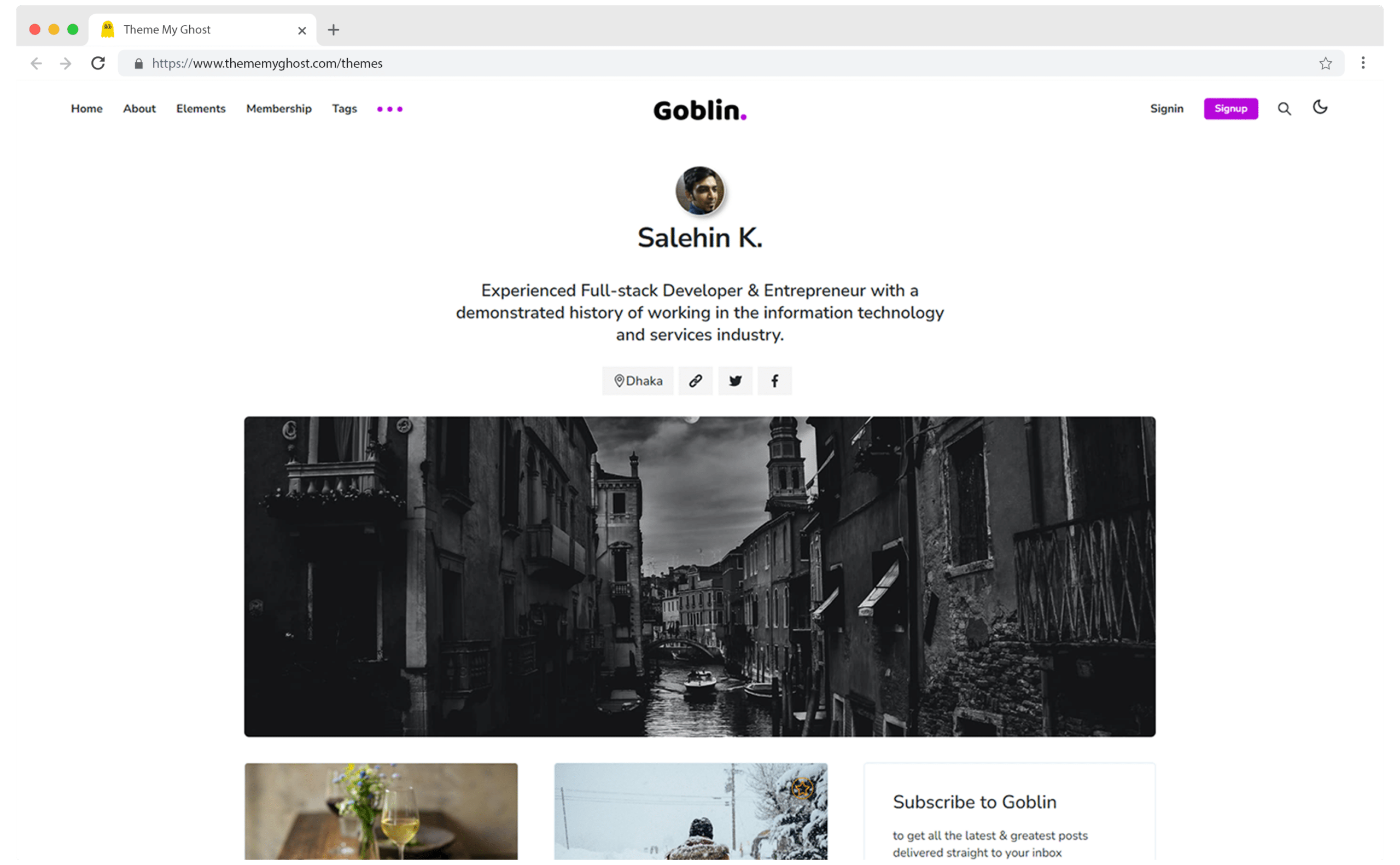 Goblin Premium Ghost CMS theme by Visioun for your Ghost Blog 4 1