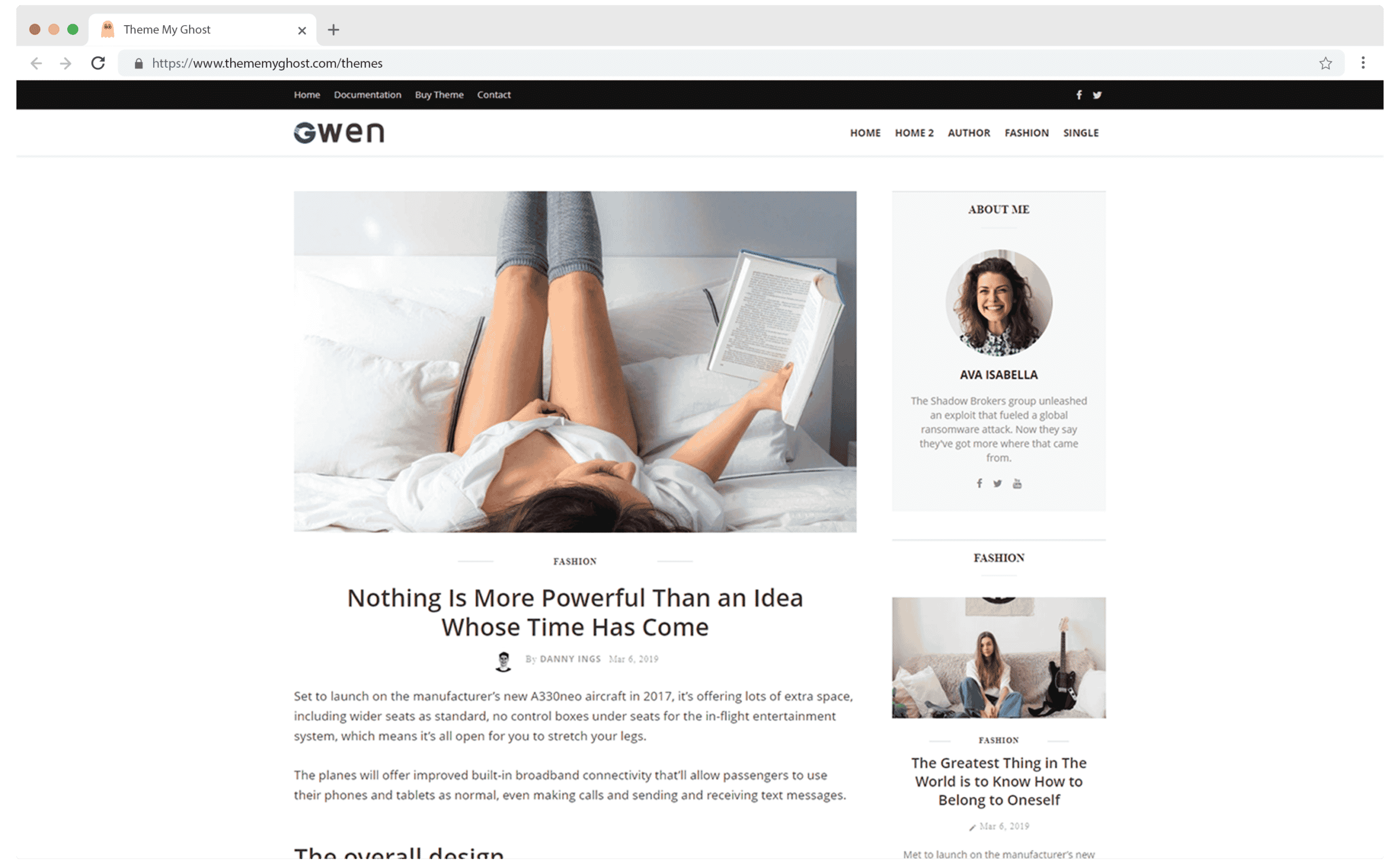 Gwen Premium Ghost CMS Blog Theme for Fashion Travel by Design To Update on Themeforest 8