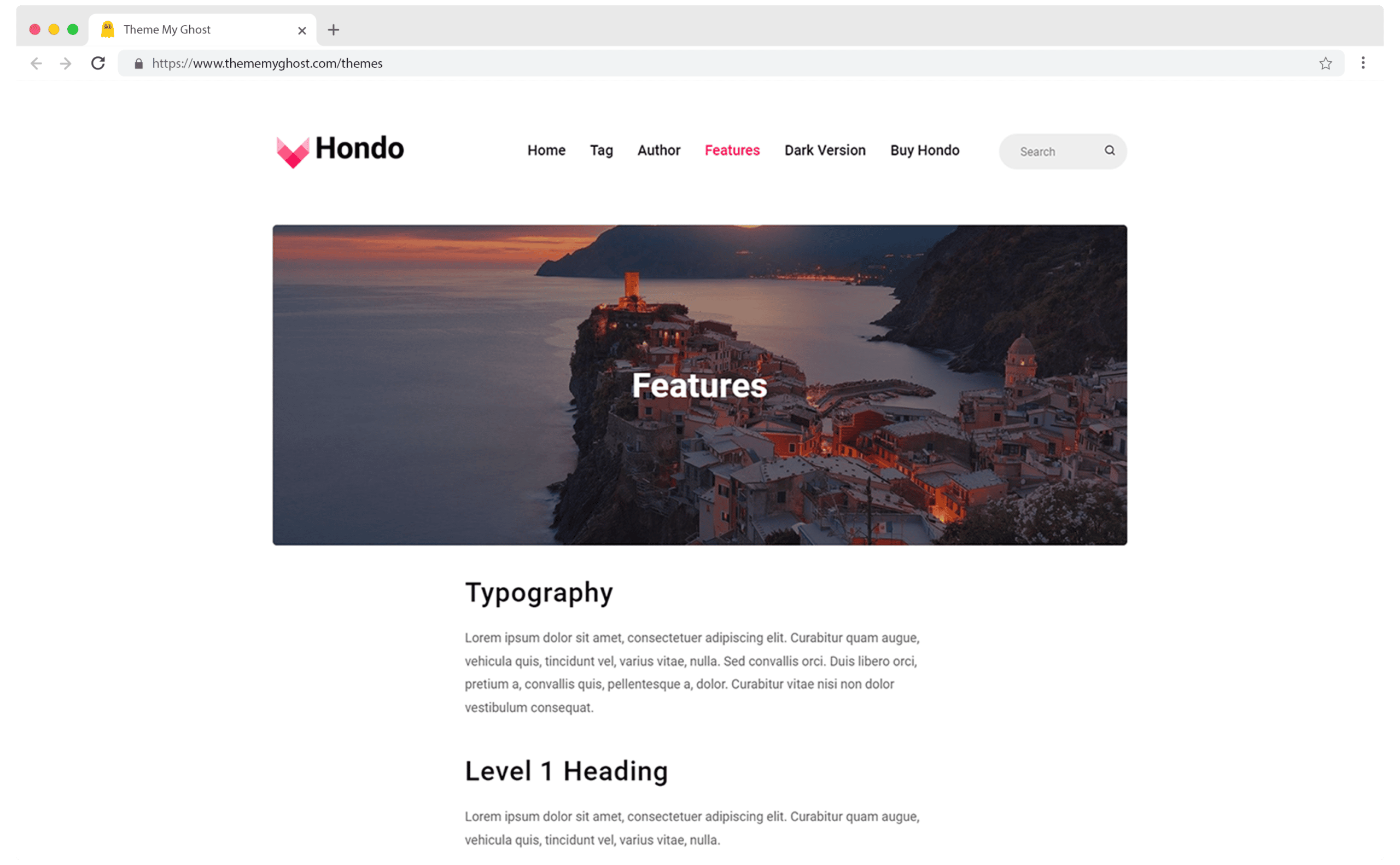 HONDO Premium Ghost Blog CMS Theme with Dark Mode for Portfolio Magazine Newsletter Photography Podcasts Travel Fashion Personal Blog on ThemeForest Ghost Marketplace 5 1