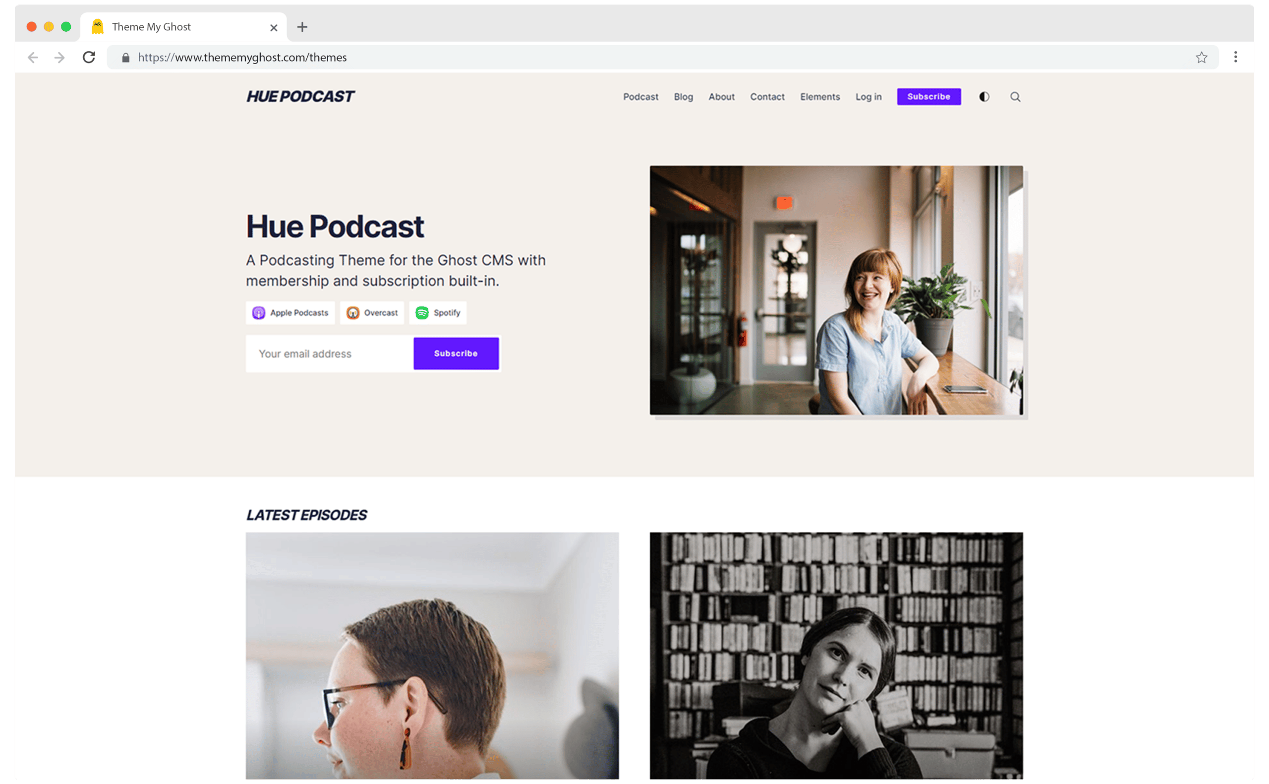 HUE Premium Ghost Blog CMS Theme with Dark Mode for Portfolio Magazine Newsletter Photography Podcasts Travel Fashion Personal Blog on ThemeForest Ghost Marketplace 1 1