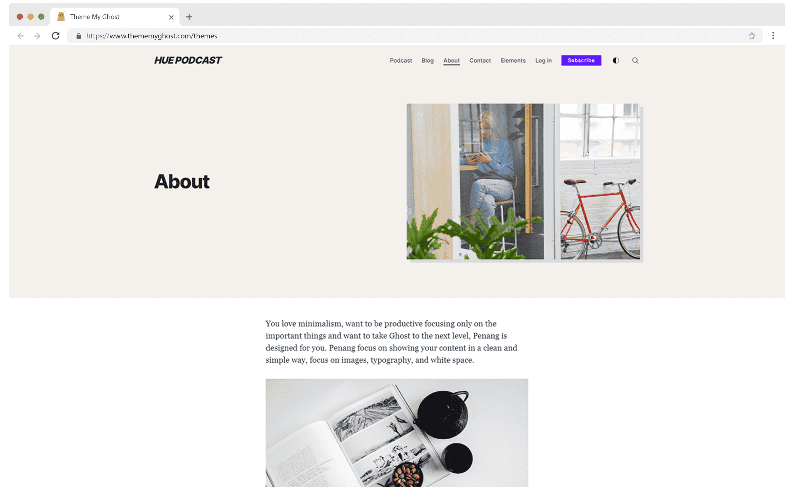 HUE Premium Ghost Blog CMS Theme with Dark Mode for Portfolio Magazine Newsletter Photography Podcasts Travel Fashion Personal Blog on ThemeForest Ghost Marketplace 2 1
