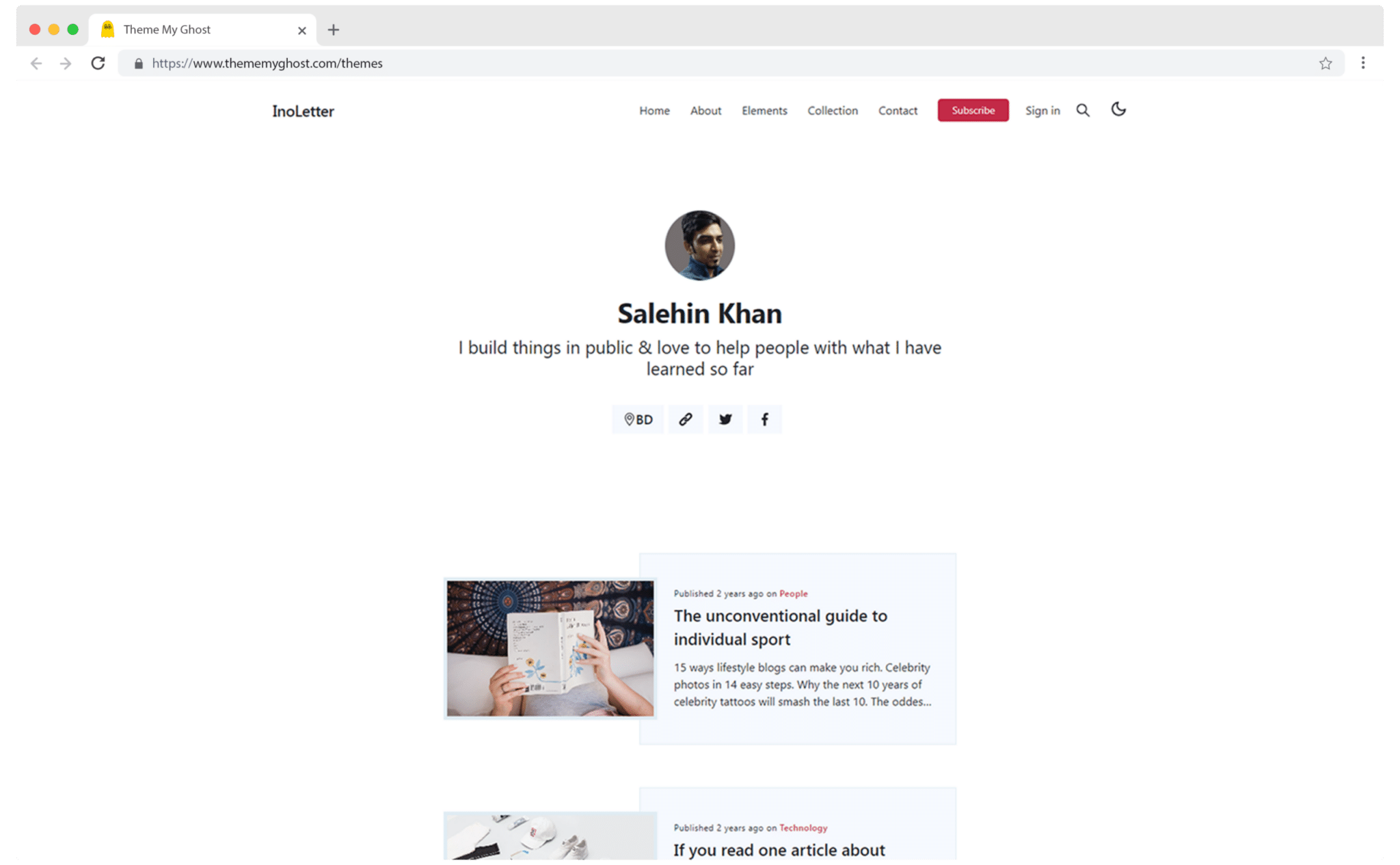 InoLetter Premium Ghost CMS theme by Visioun for your Ghost Blog 3 1