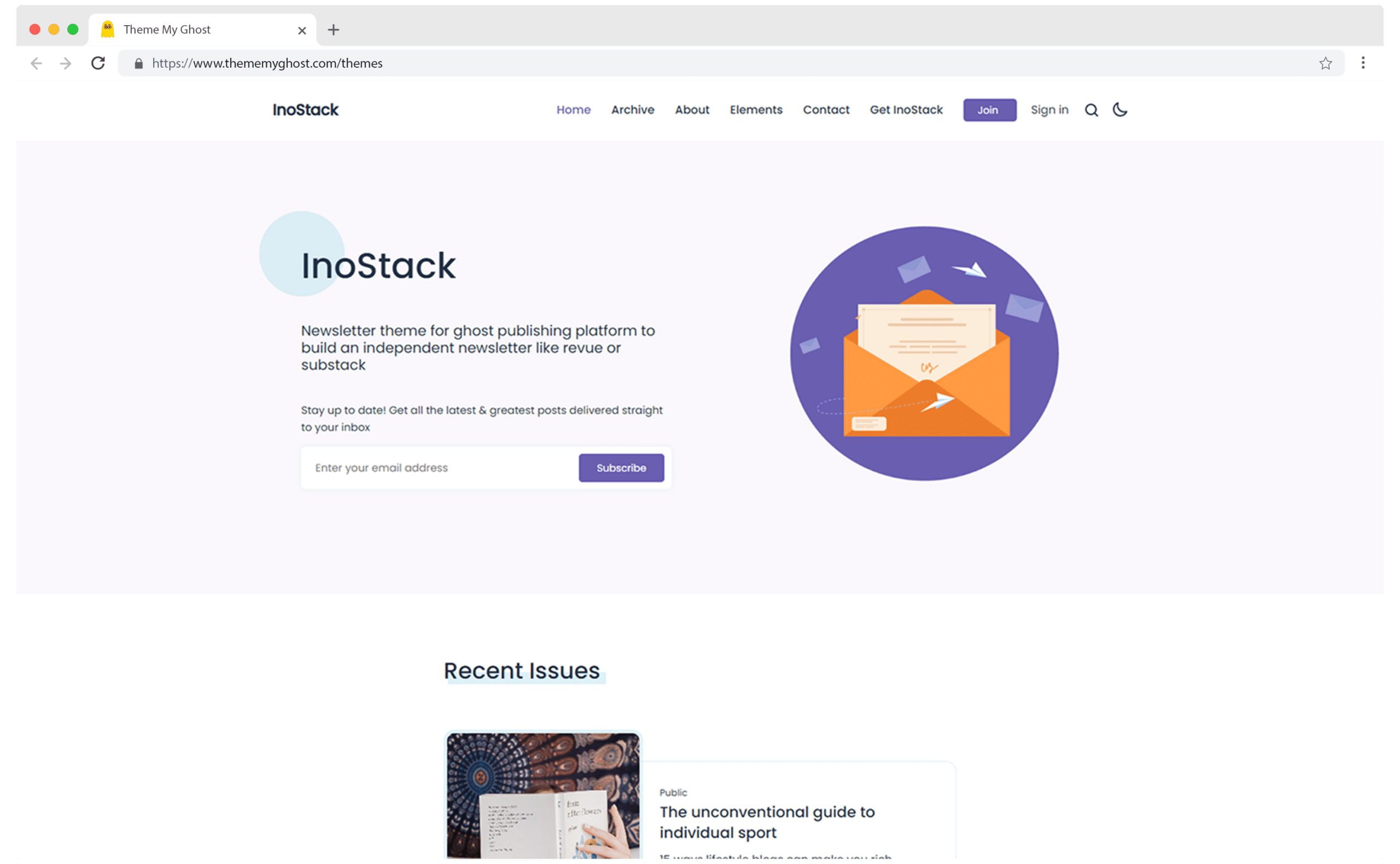 InoStack Premium Ghost CMS theme by Visioun for your Ghost Blog