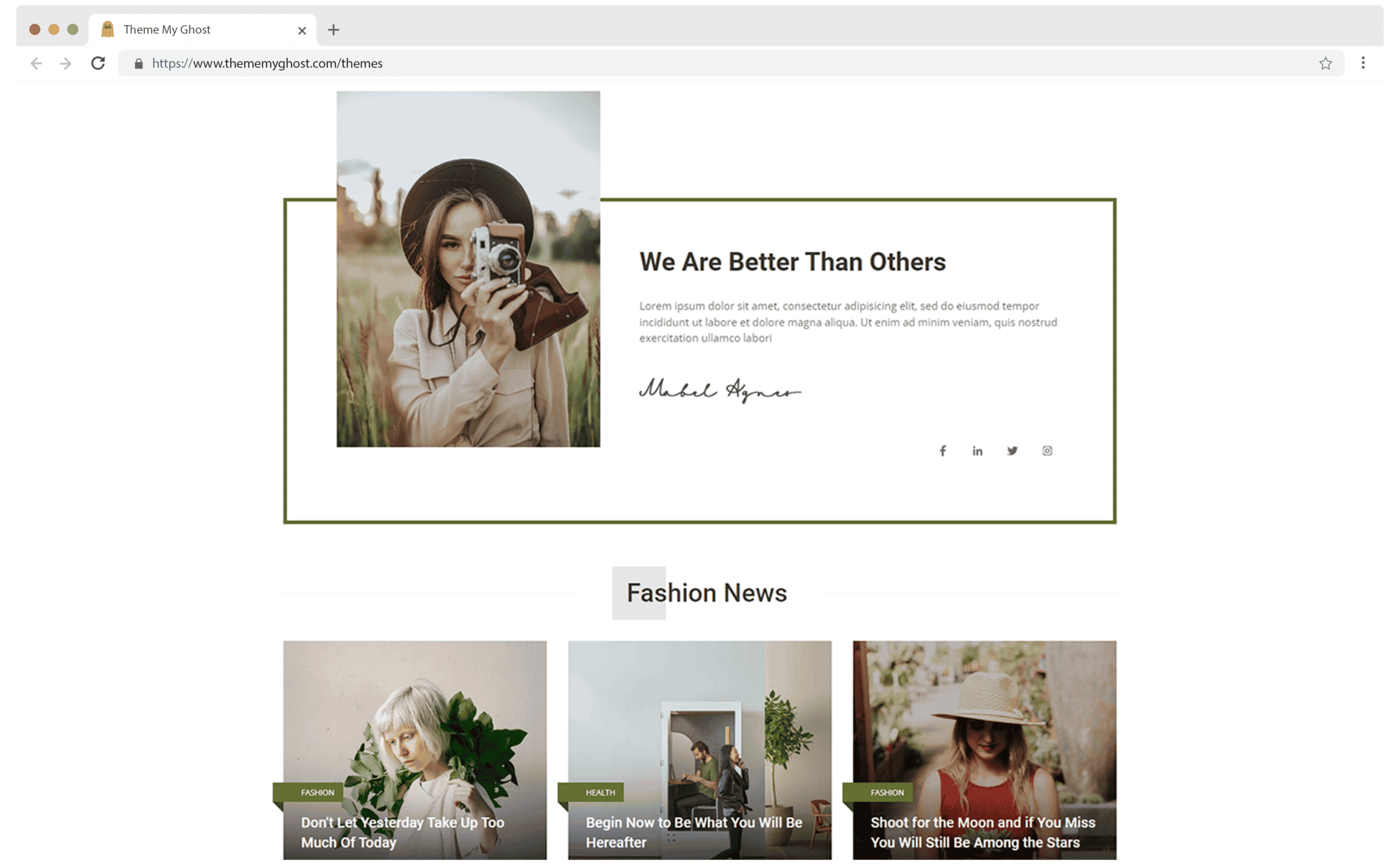 Jasmine Premium Ghost Theme Template for Blog Membership and Newsletter by Design to Update 2