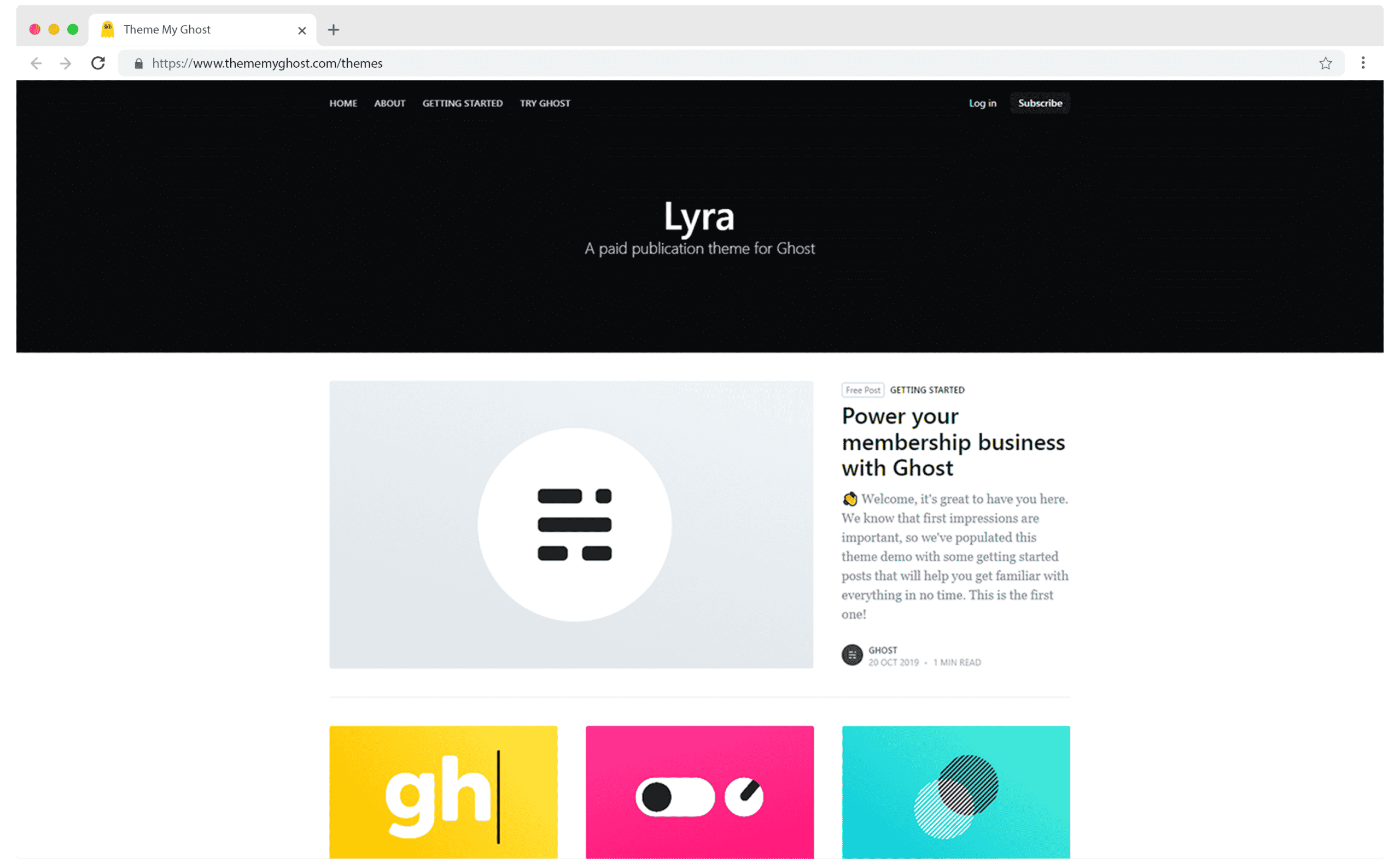 Lyra Free Ghost CMS Theme Template for Blogging on Themeforest Ghost Marketplace 1 1