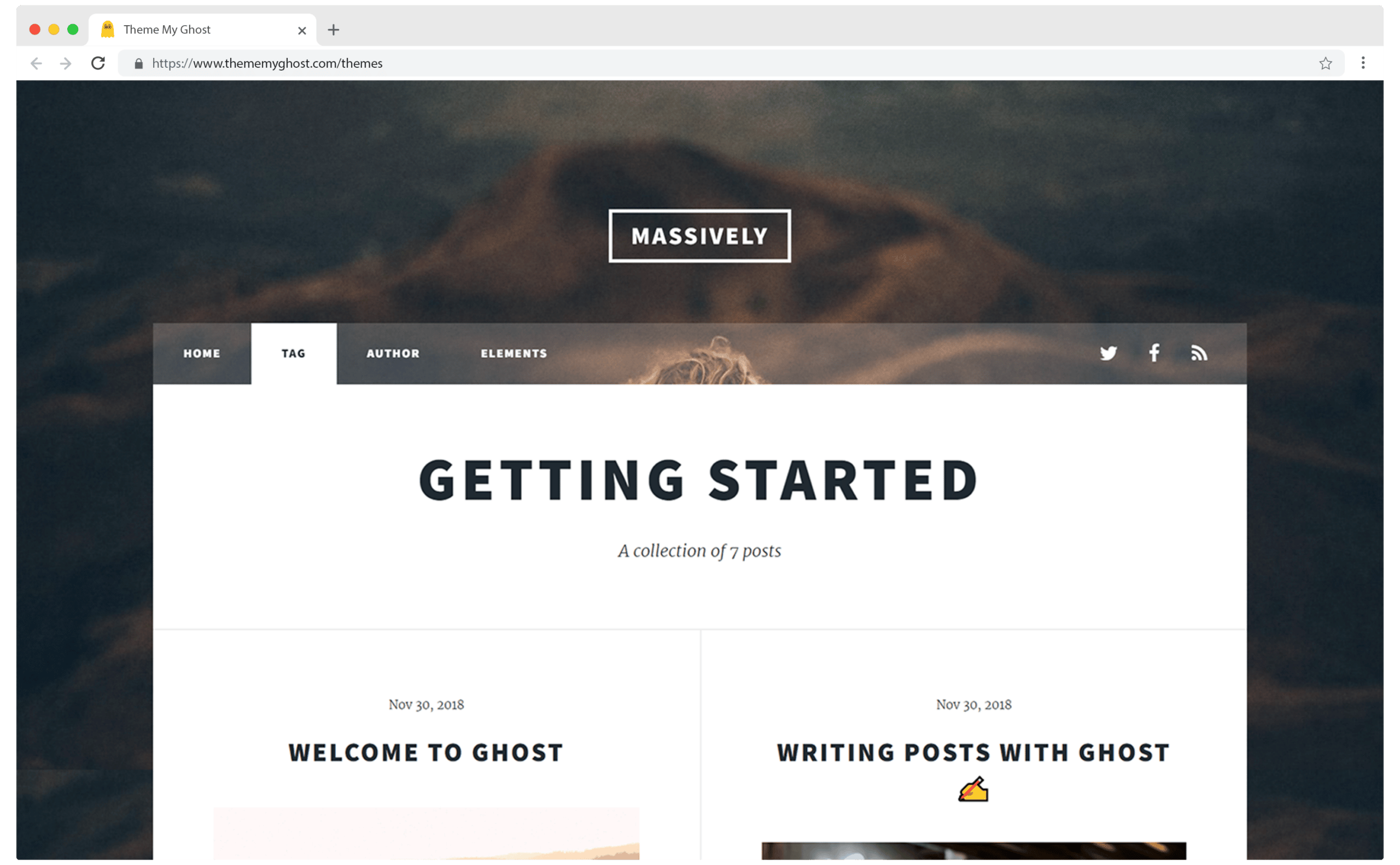 Massively Free Ghost CMS theme for personal blog on Themeforest Ghost Marketplace 4 1