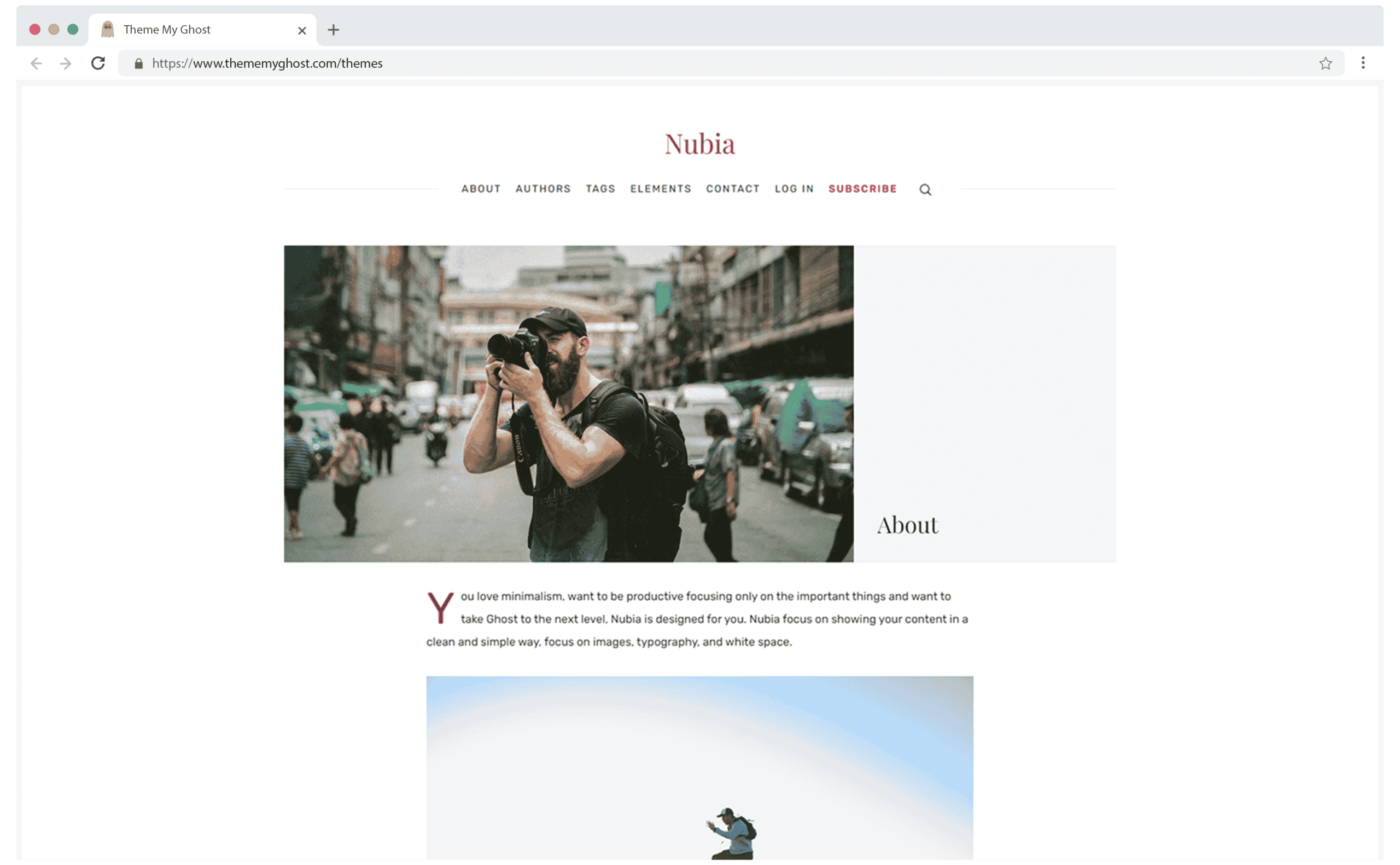 NUBIA Premium Ghost Blog CMS Theme with Dark Mode for Portfolio Magazine Newsletter Photography Podcasts Travel Fashion Personal Blog on ThemeForest Ghost Marketplace 3 1