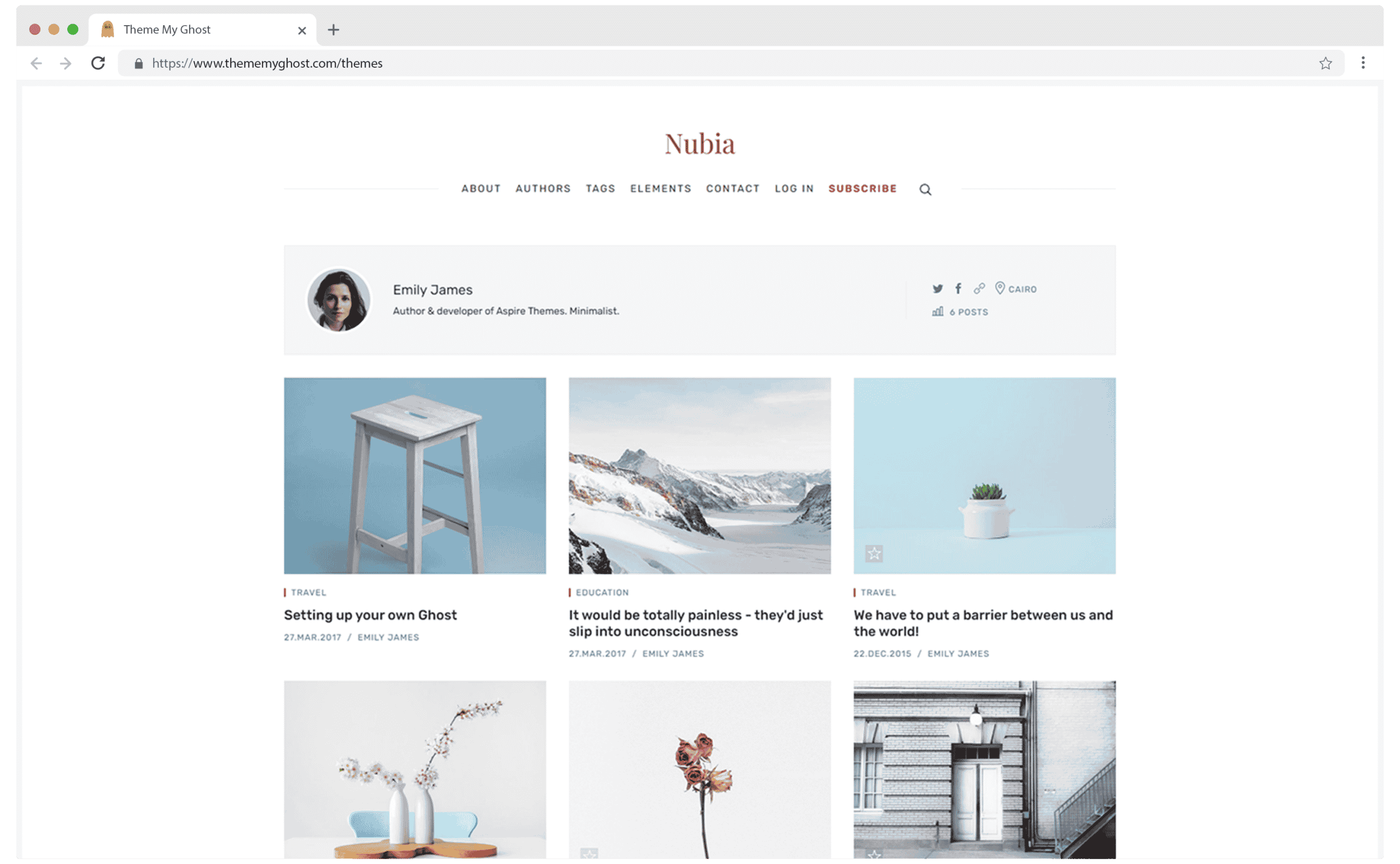 NUBIA Premium Ghost Blog CMS Theme with Dark Mode for Portfolio Magazine Newsletter Photography Podcasts Travel Fashion Personal Blog on ThemeForest Ghost Marketplace 4 1