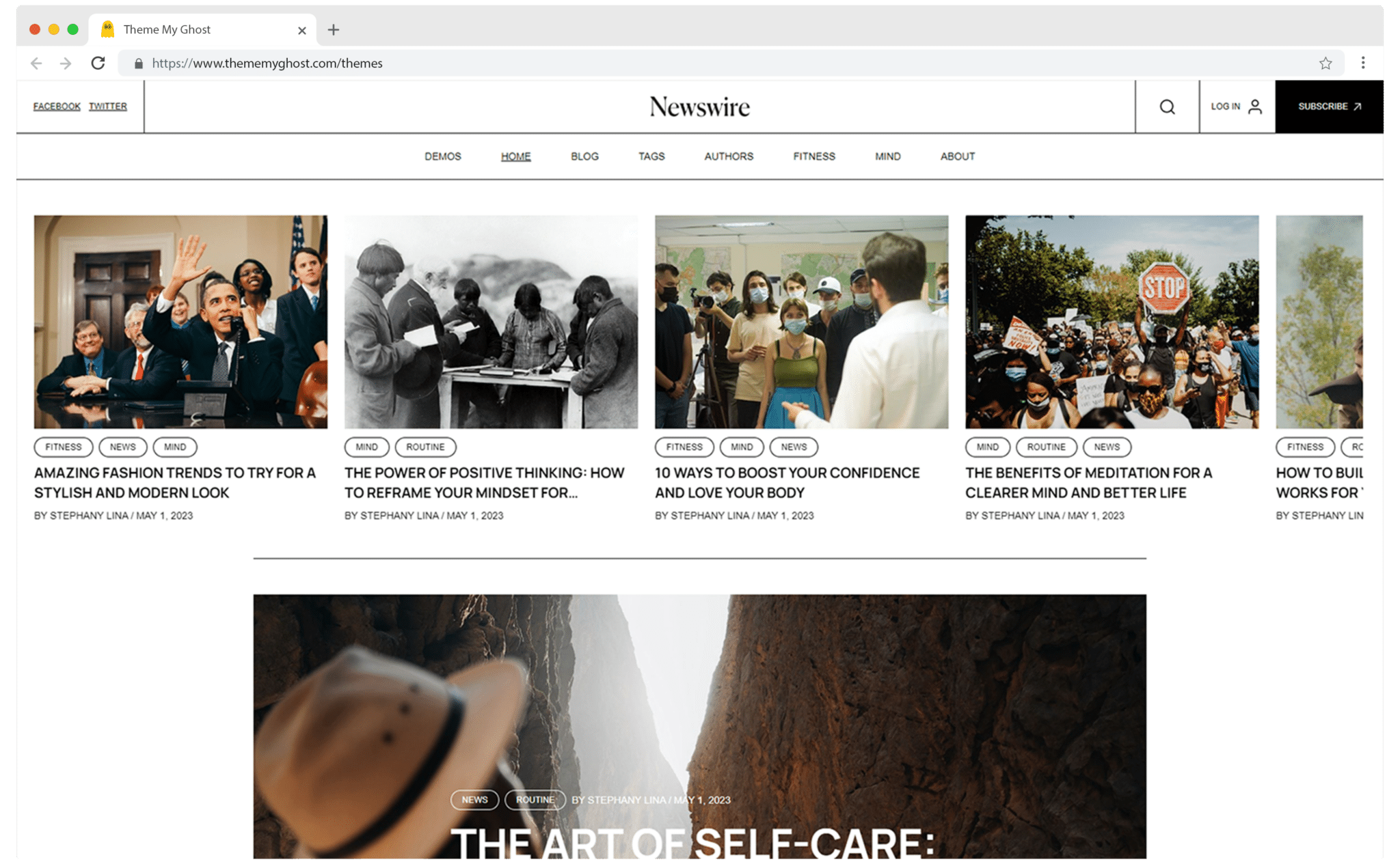 Newswire is a Premium Ghost theme ideal for News and Magazine Publishing Comes with Dark and Sepia mode 1 1