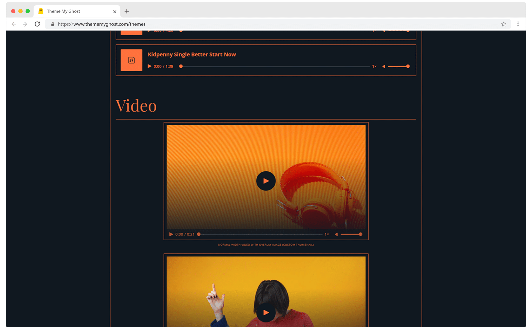 Orange is a minimal Typography theme for Ghost with extremely fast performance 10 10