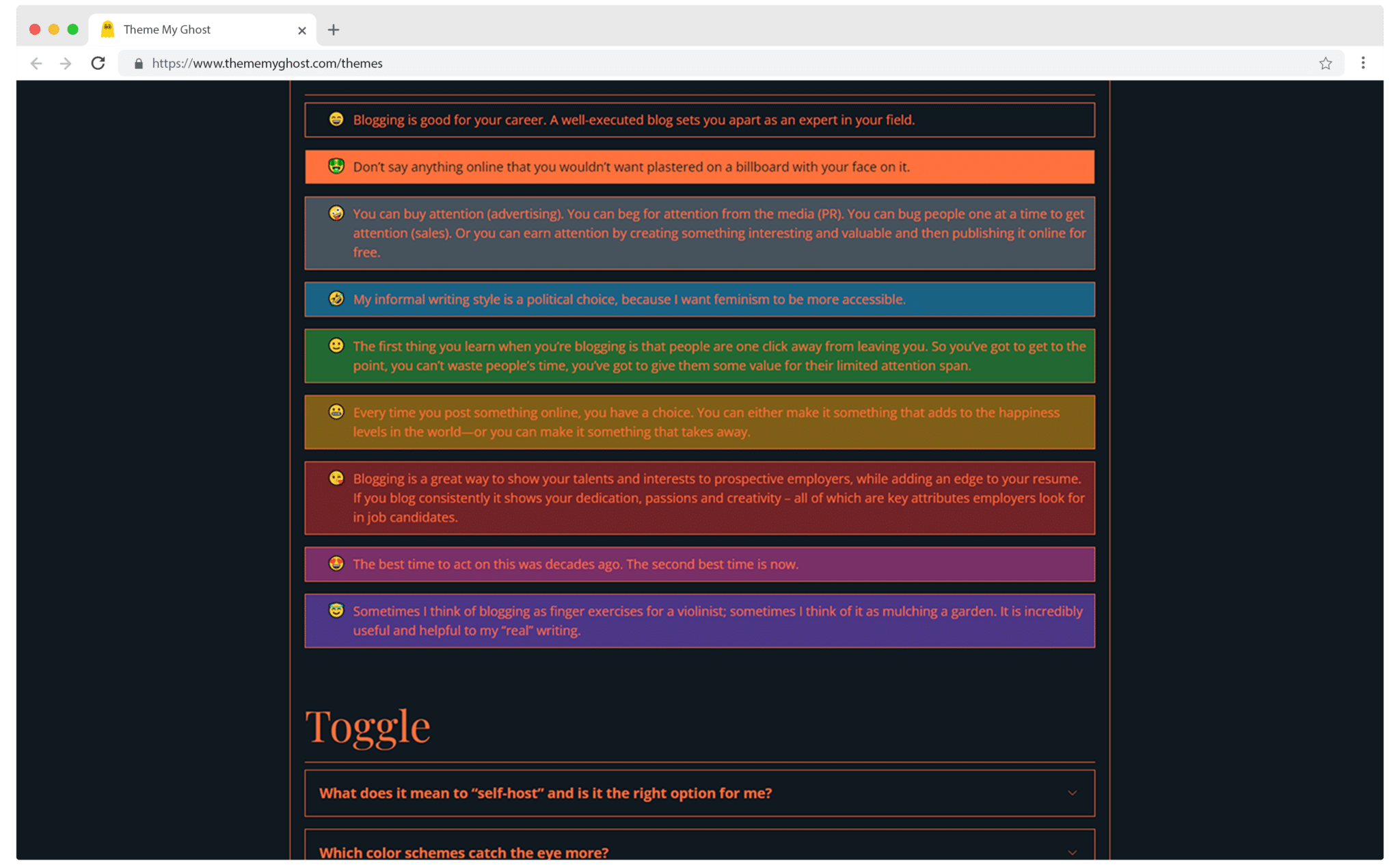 Orange is a minimal Typography theme for Ghost with extremely fast performance 10 4