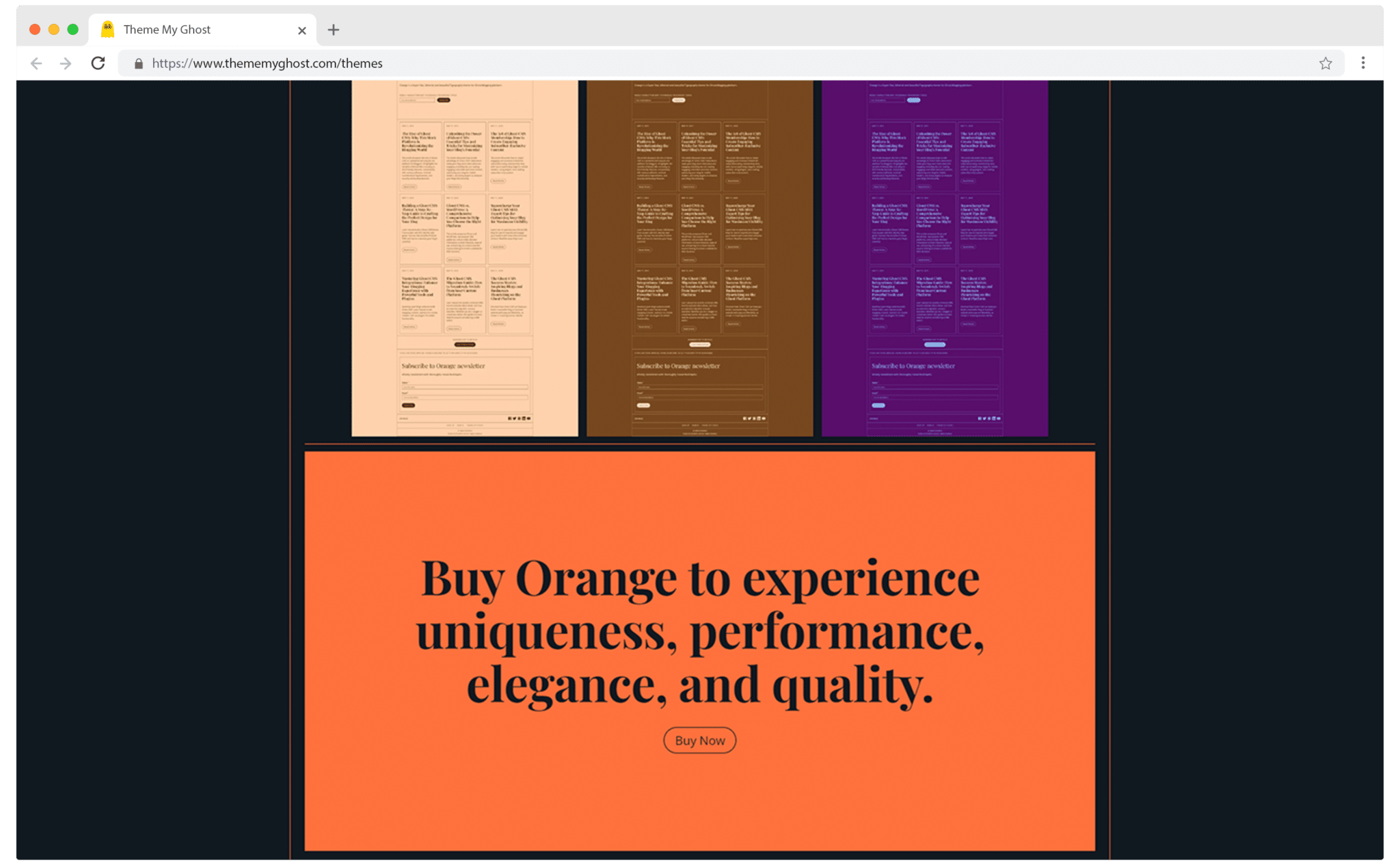 Orange is a minimal Typography theme for Ghost with extremely fast performance 4 6