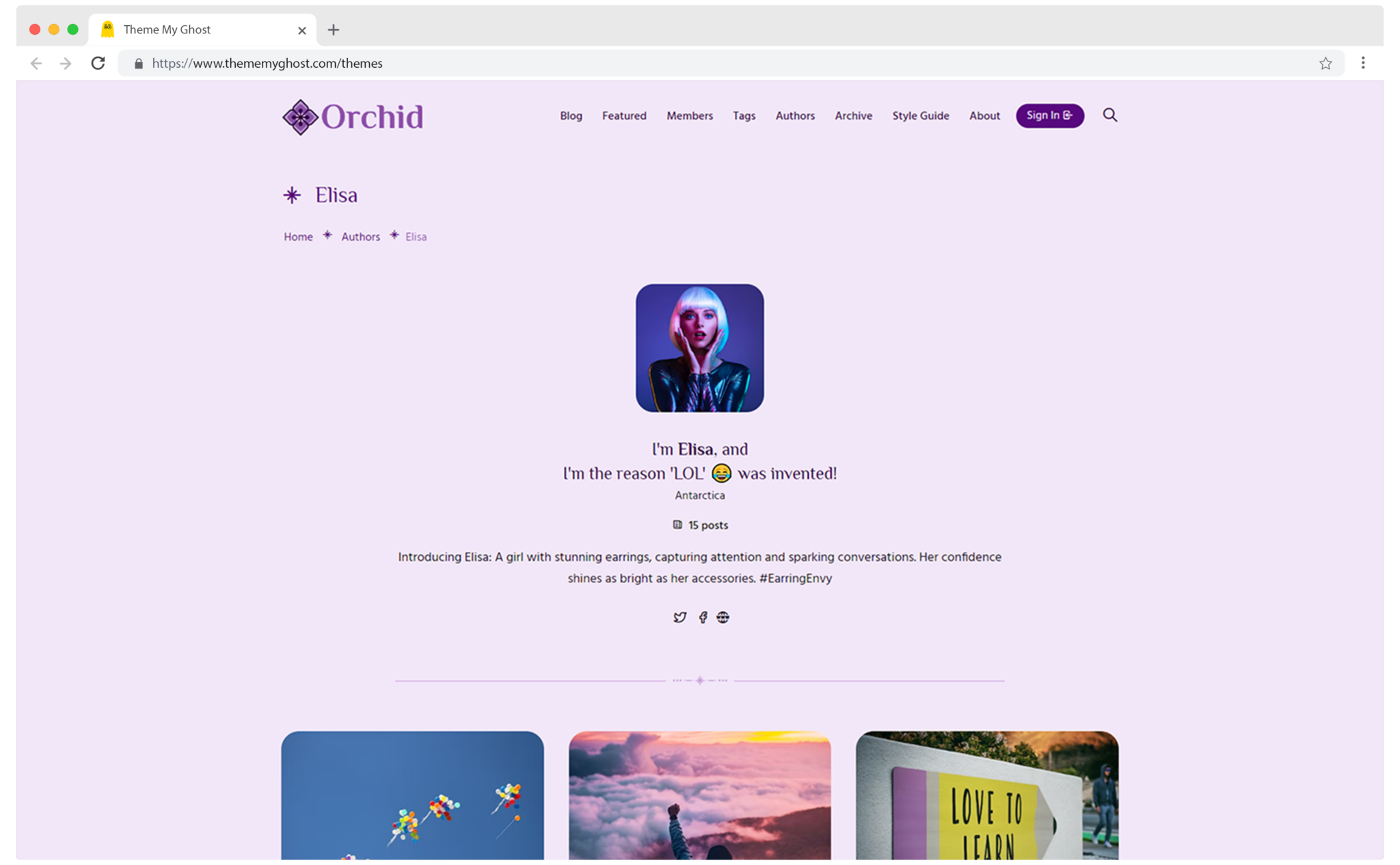 Orchid is an elegant premium Ghost CMS theme with multiple hero style archive page and beautiful colors with typography fonts 7 1