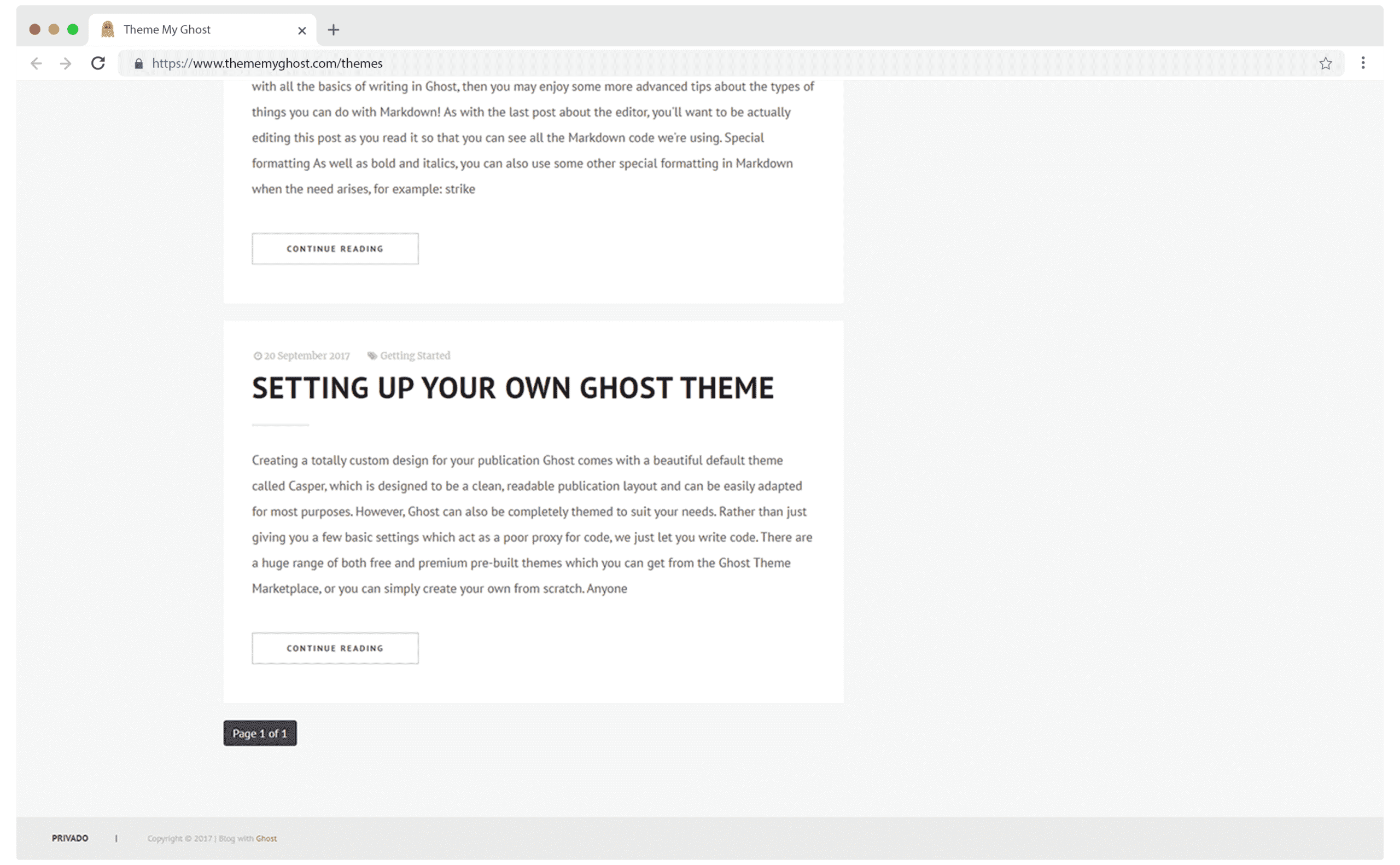 PRIVADO Premium Ghost Blog CMS Theme with Dark Mode for Portfolio Magazine Newsletter Photography Podcasts Travel Fashion Personal Blog on ThemeForest Ghost Marketplace 3 5