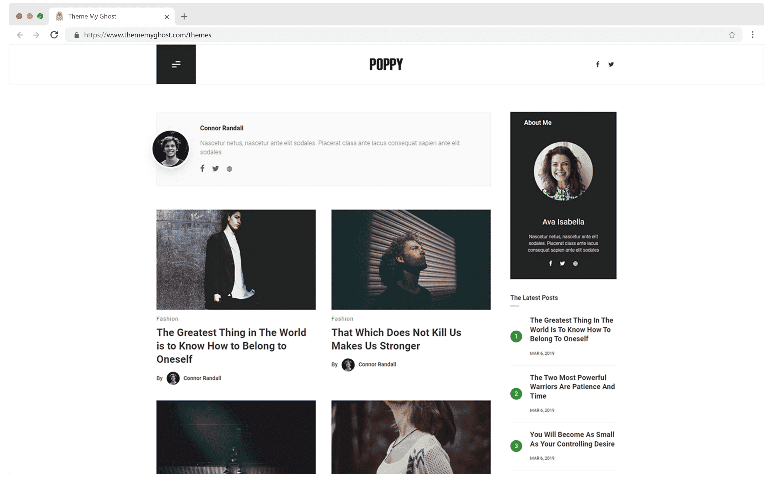 Poppy Premium Ghost CMS Blog Theme for Photography by Design To Update on Themeforest 5