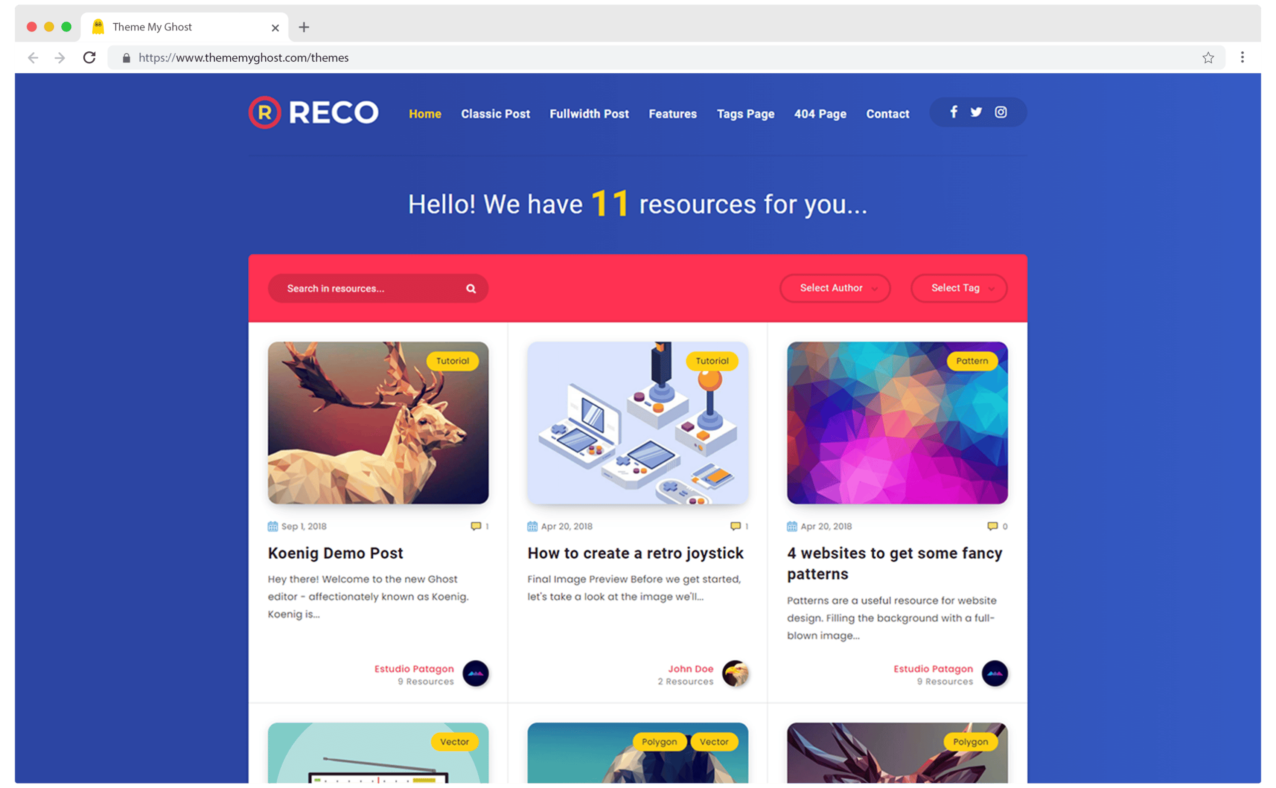 RECO Premium Ghost Blog CMS Theme with Dark Mode for Portfolio Magazine Newsletter Photography Podcasts Travel Fashion Personal Blog on ThemeForest Ghost Marketplace 3 1