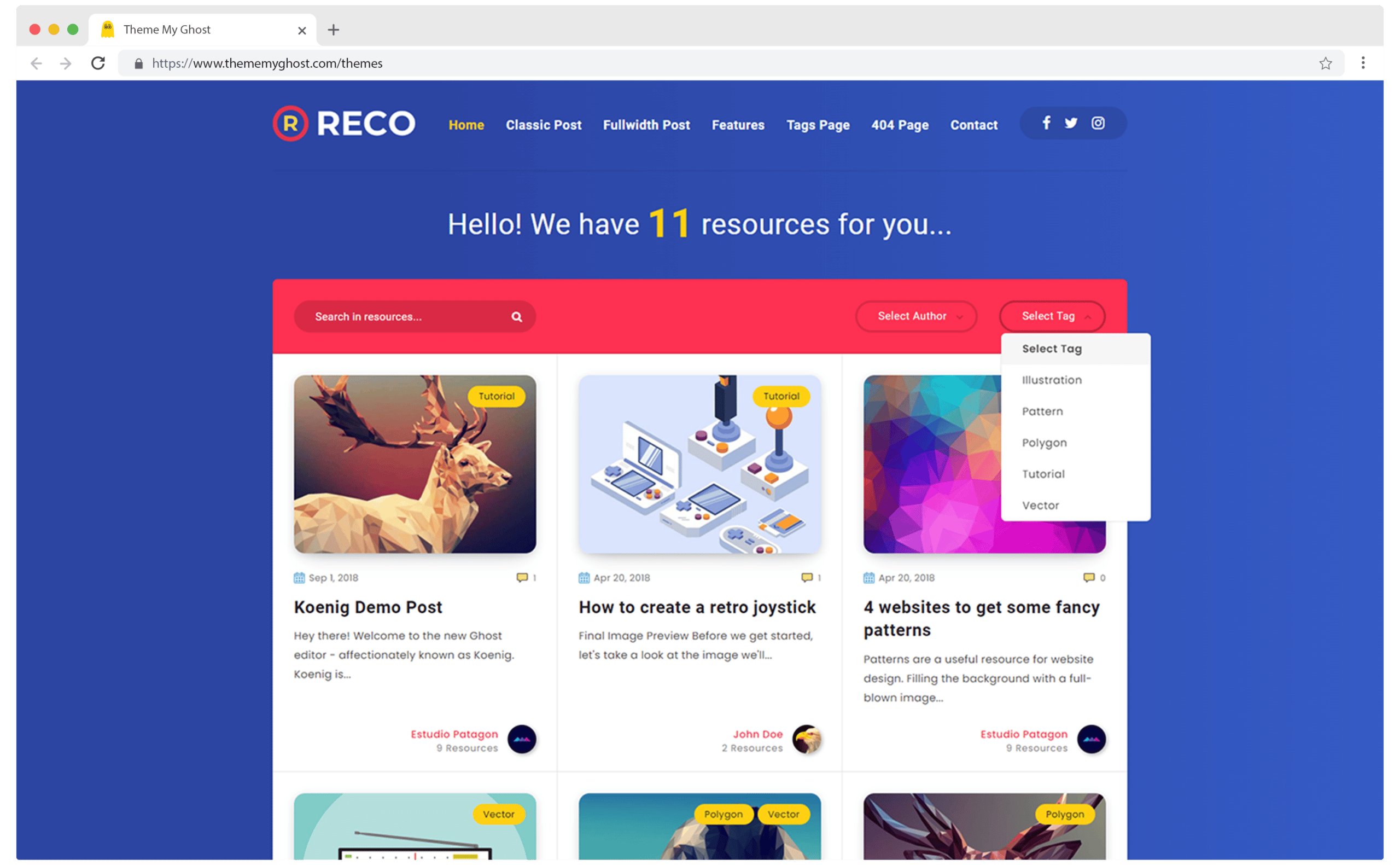 RECO Premium Ghost Blog CMS Theme with Dark Mode for Portfolio Magazine Newsletter Photography Podcasts Travel Fashion Personal Blog on ThemeForest Ghost Marketplace 4 1