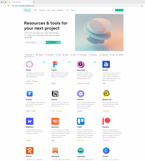 Rinne-Resources and Group Buy Tools Premium Theme for Ghost CMS by Biron Themes