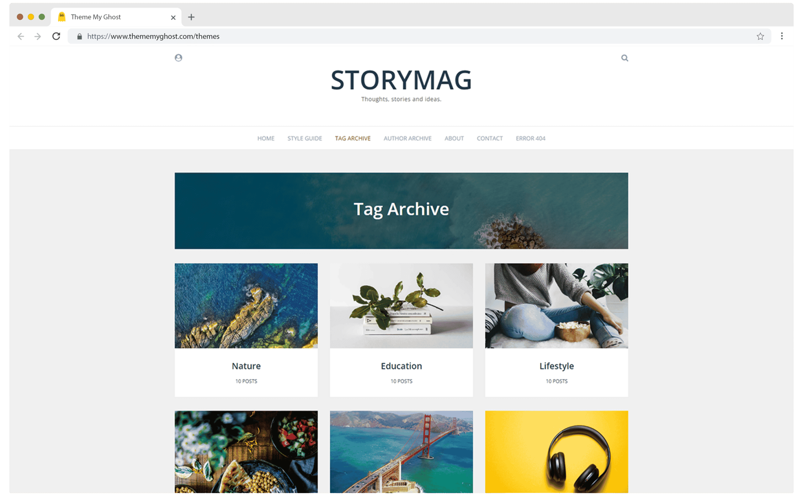 STORYMAG Premium Ghost Blog CMS Theme with Dark Mode for Portfolio Magazine Newsletter Photography Podcasts Travel Fashion Personal Blog on ThemeForest Ghost Marketplace 10 1