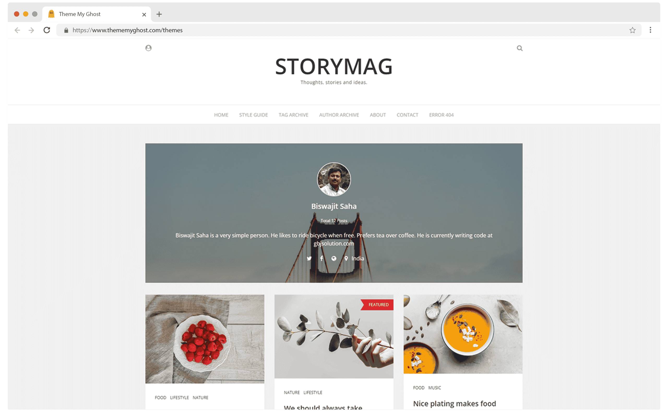 STORYMAG Premium Ghost Blog CMS Theme with Dark Mode for Portfolio Magazine Newsletter Photography Podcasts Travel Fashion Personal Blog on ThemeForest Ghost Marketplace 2 1
