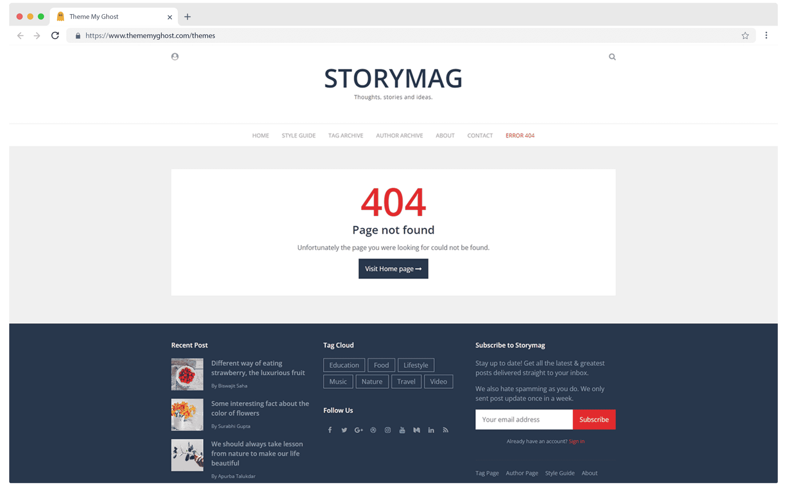 STORYMAG Premium Ghost Blog CMS Theme with Dark Mode for Portfolio Magazine Newsletter Photography Podcasts Travel Fashion Personal Blog on ThemeForest Ghost Marketplace 5 1