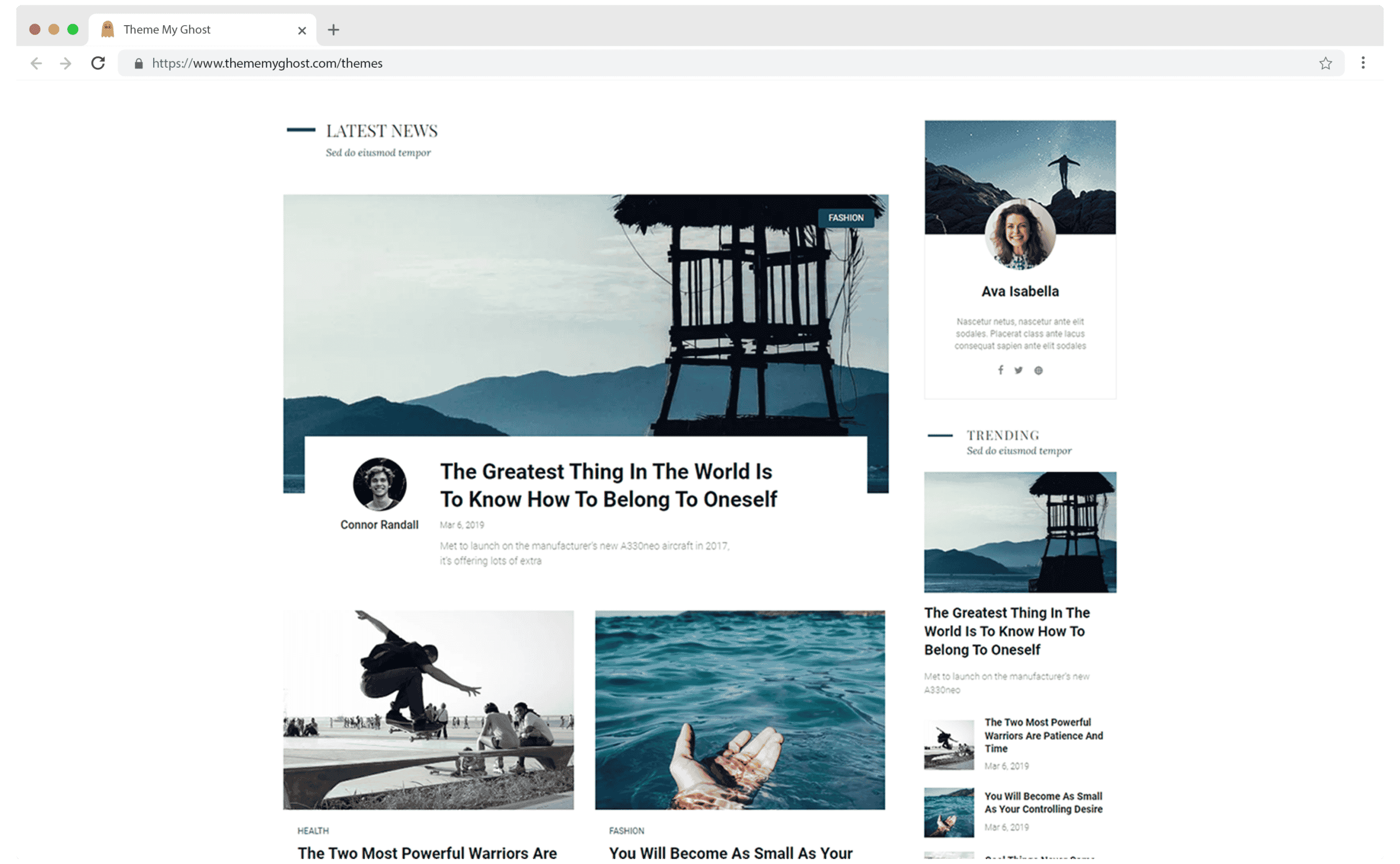 Santoni Premium Ghost CMS Blog Theme for Travel by Design To Update on Themeforest 3