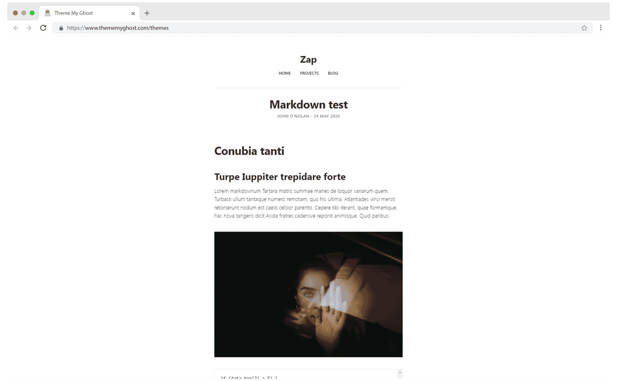 Zap Free Minimal Ghost CMS Theme Template for Personal Blog on Ghost Marketplace 1 1